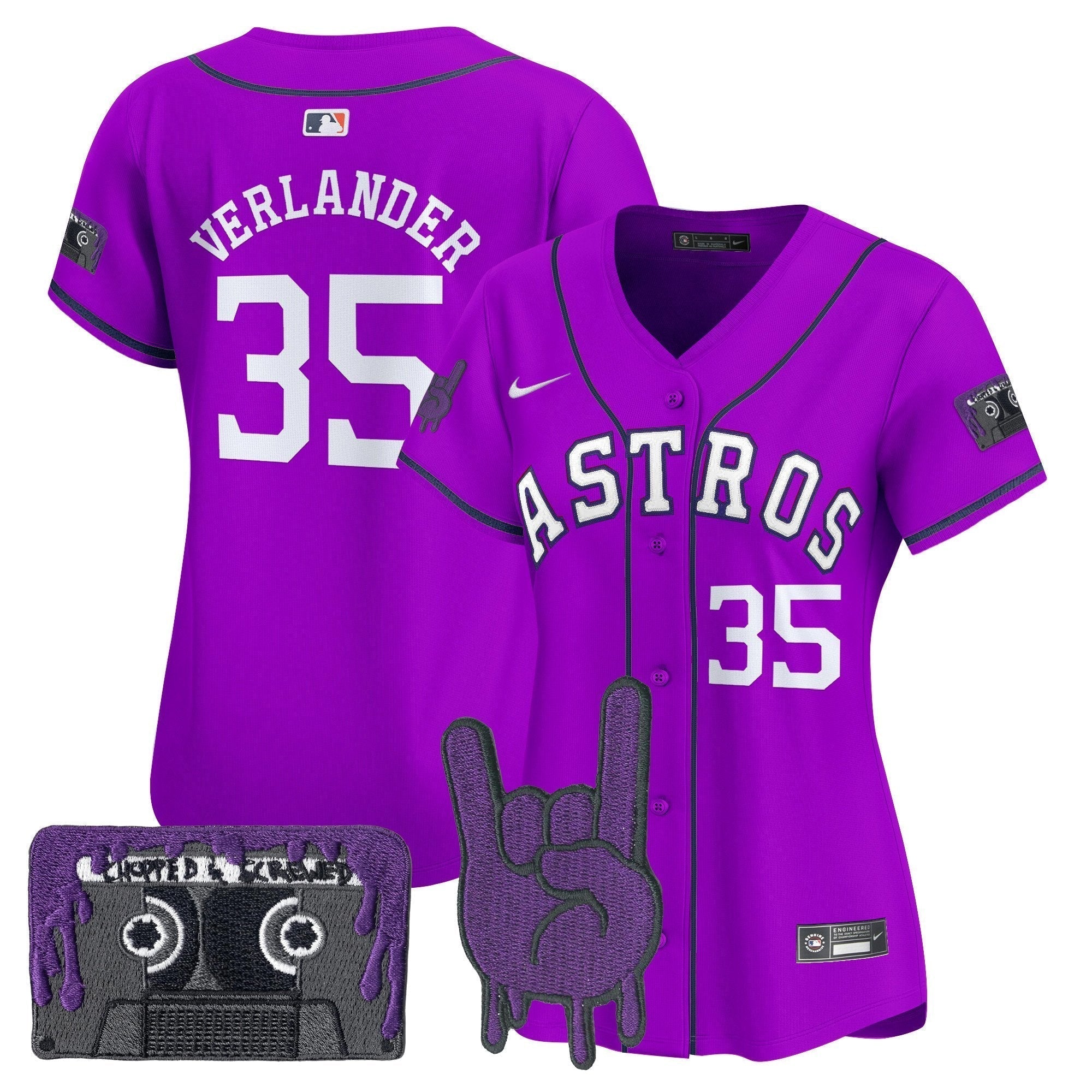 Women's HOU DJ Screw Patch Vapor Premier Limited Jersey - Stitched