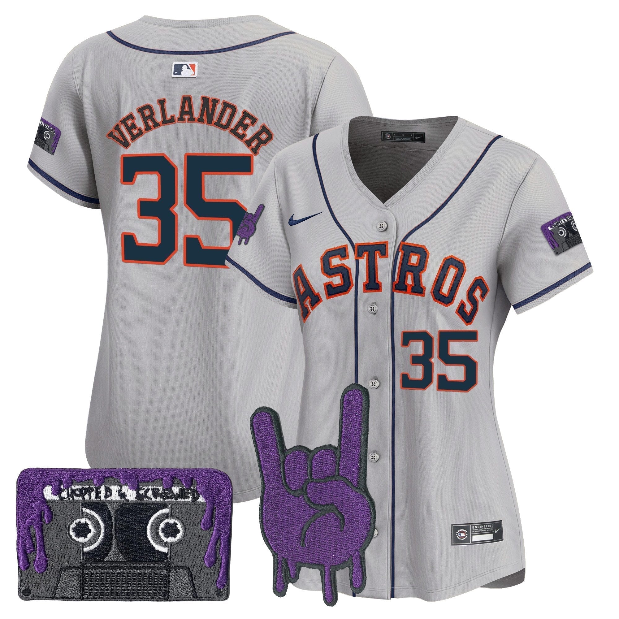 Women's HOU DJ Screw Patch Vapor Premier Limited Jersey - Stitched
