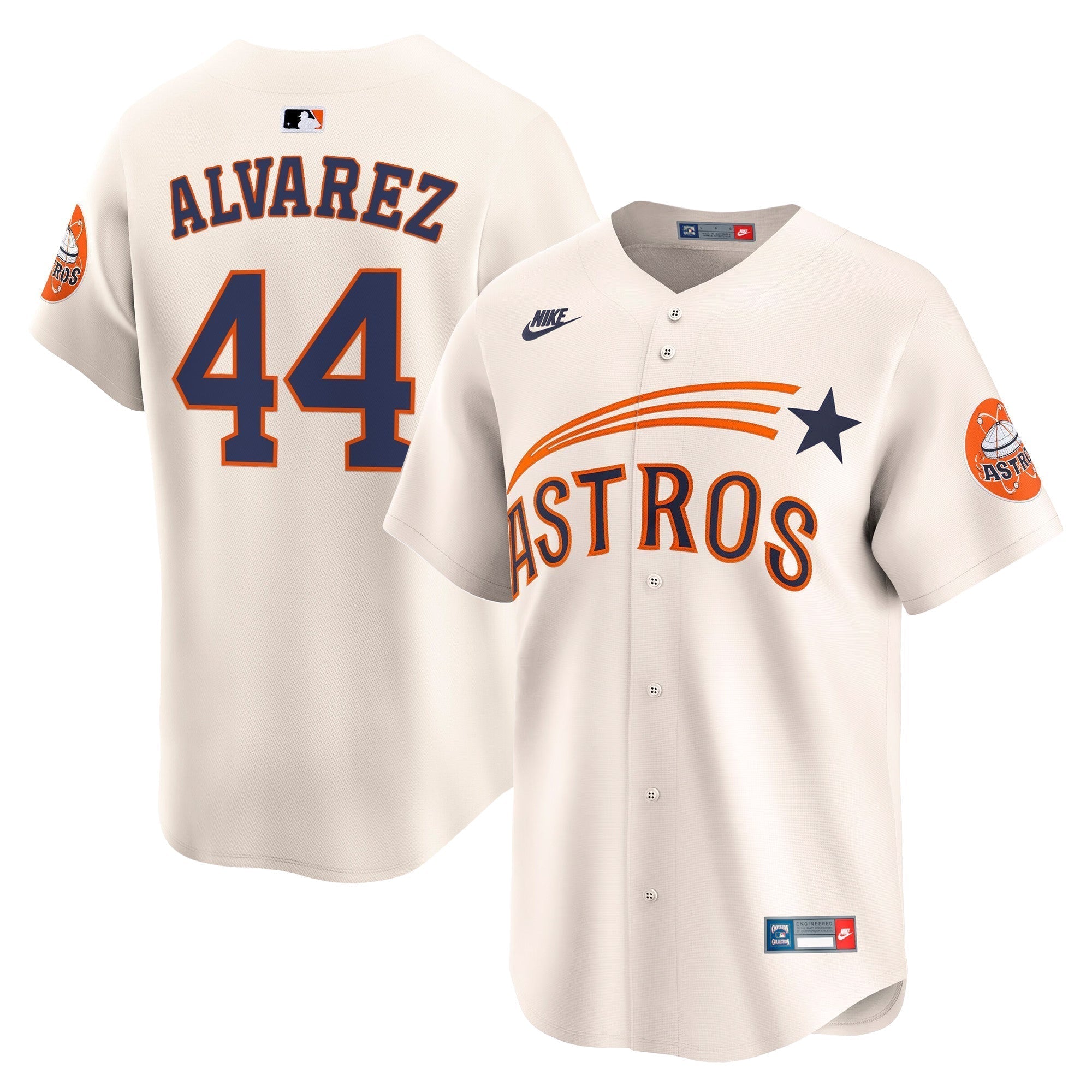 HOU Throwback Cooperstown Vapor Premier Limited Jersey - Stitched