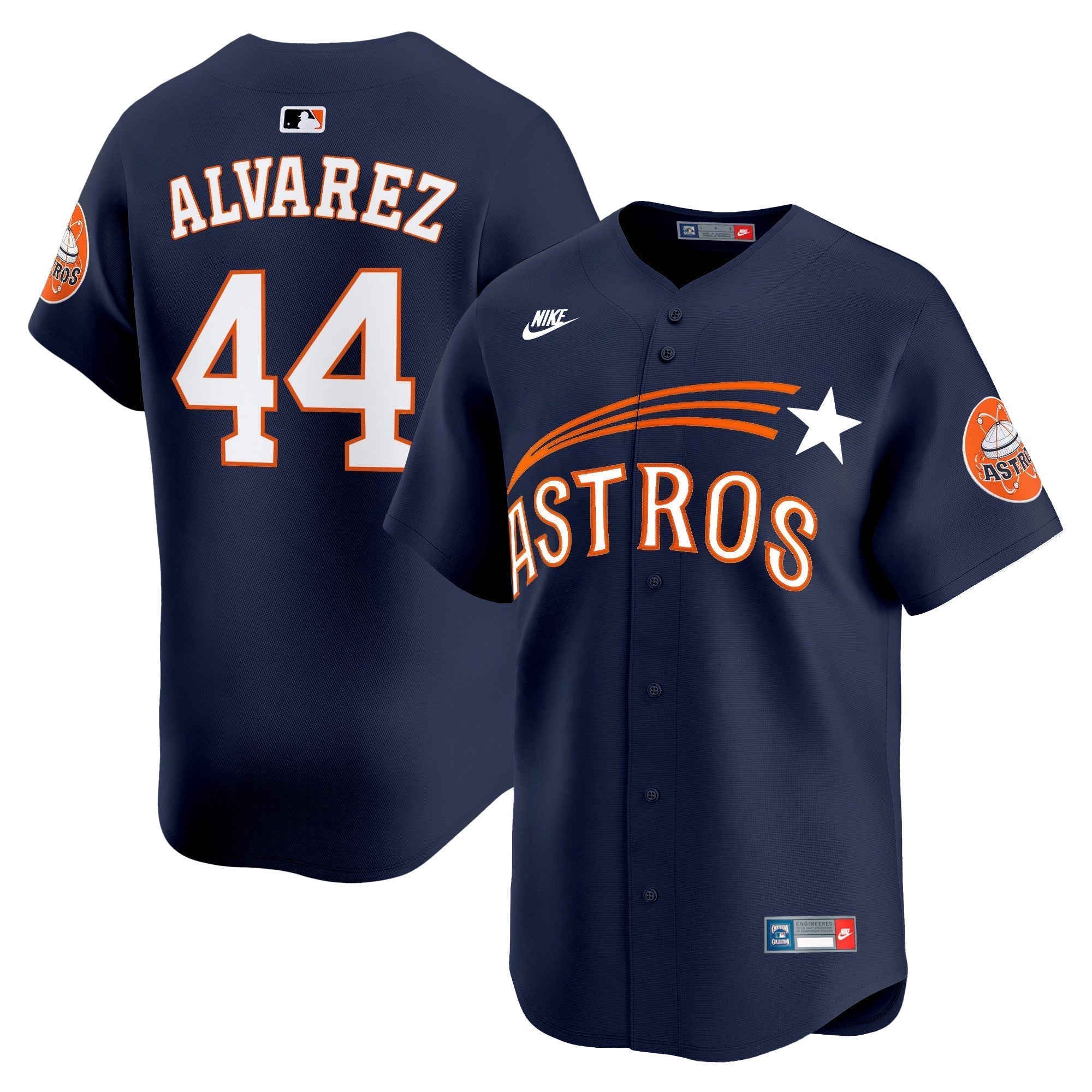 HOU Throwback Cooperstown Vapor Premier Limited Jersey - Stitched