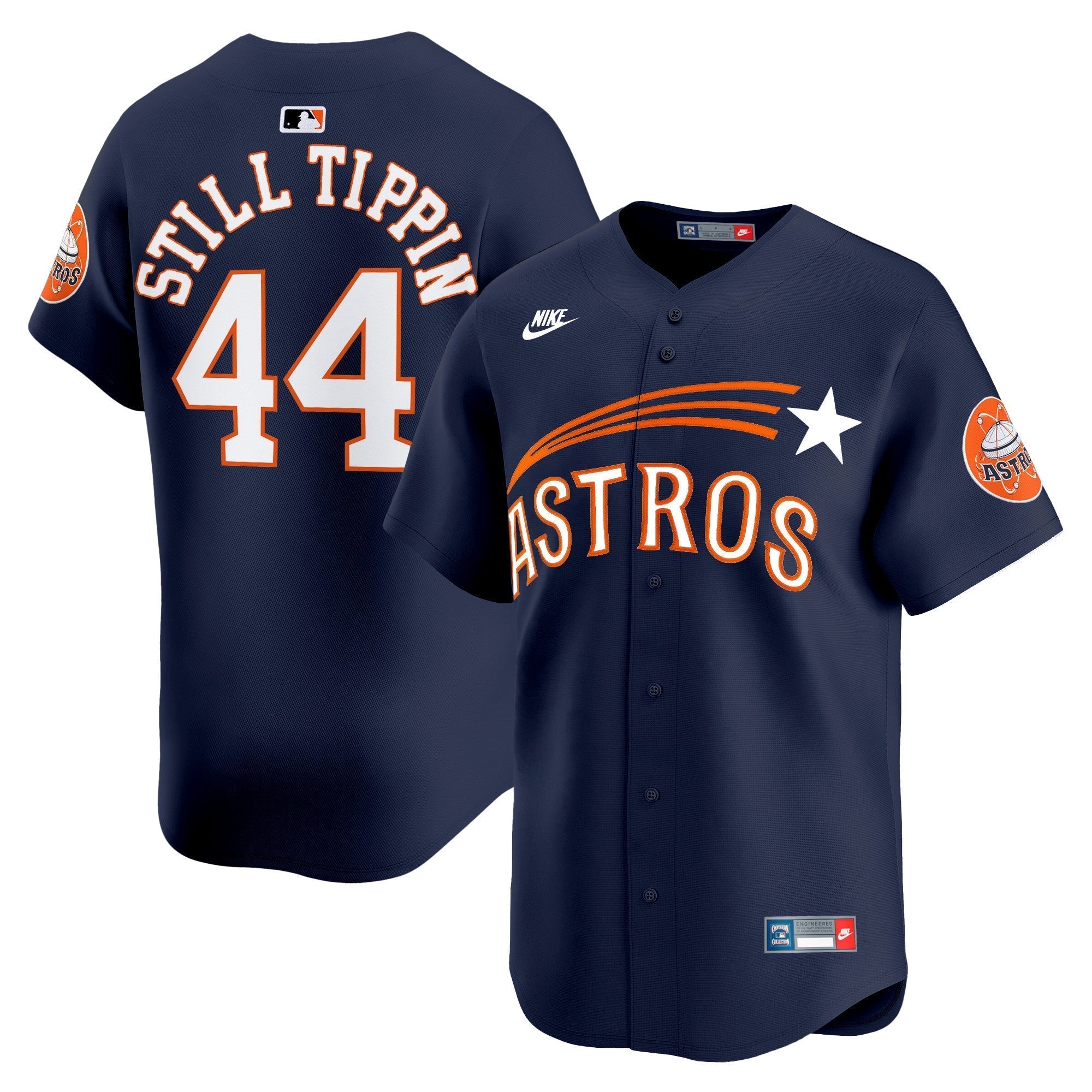 HOU Throwback Cooperstown Vapor Premier Limited Jersey - Stitched