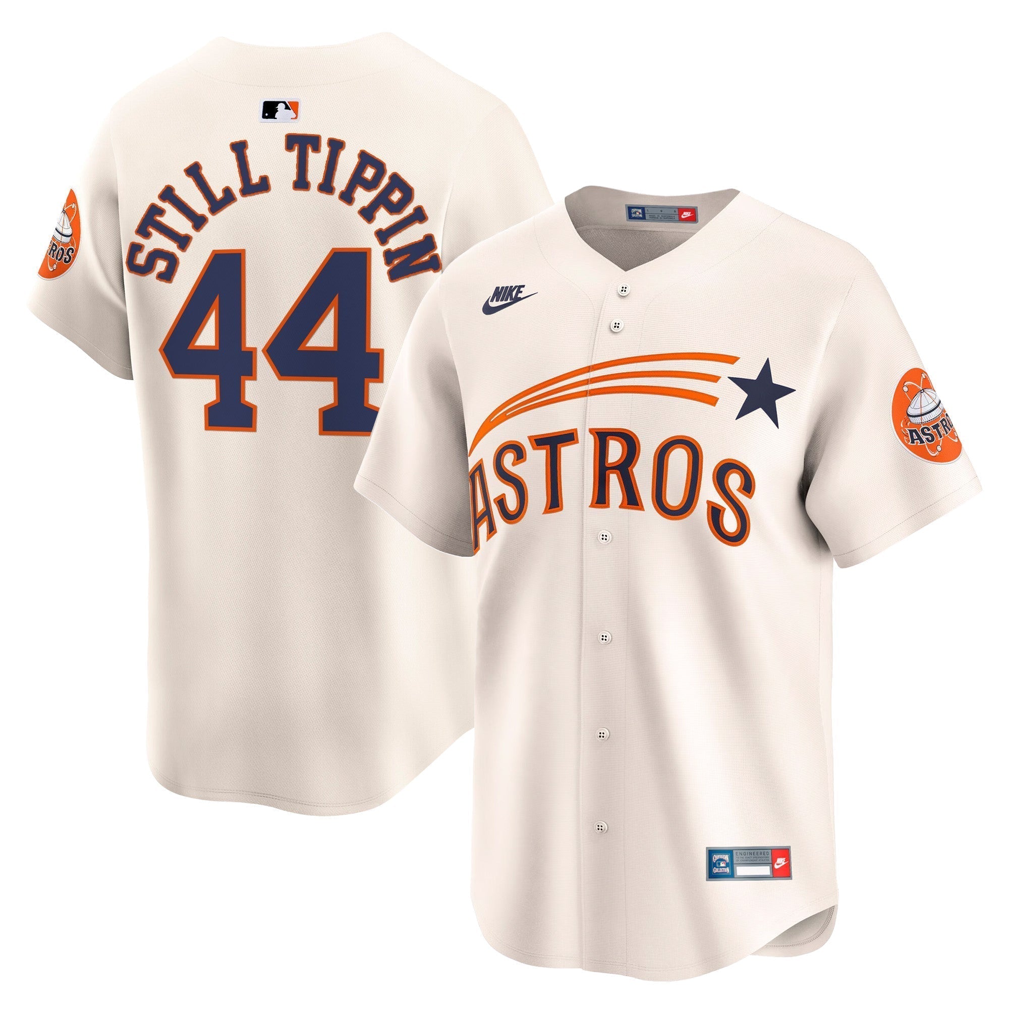 HOU Throwback Cooperstown Vapor Premier Limited Jersey - Stitched