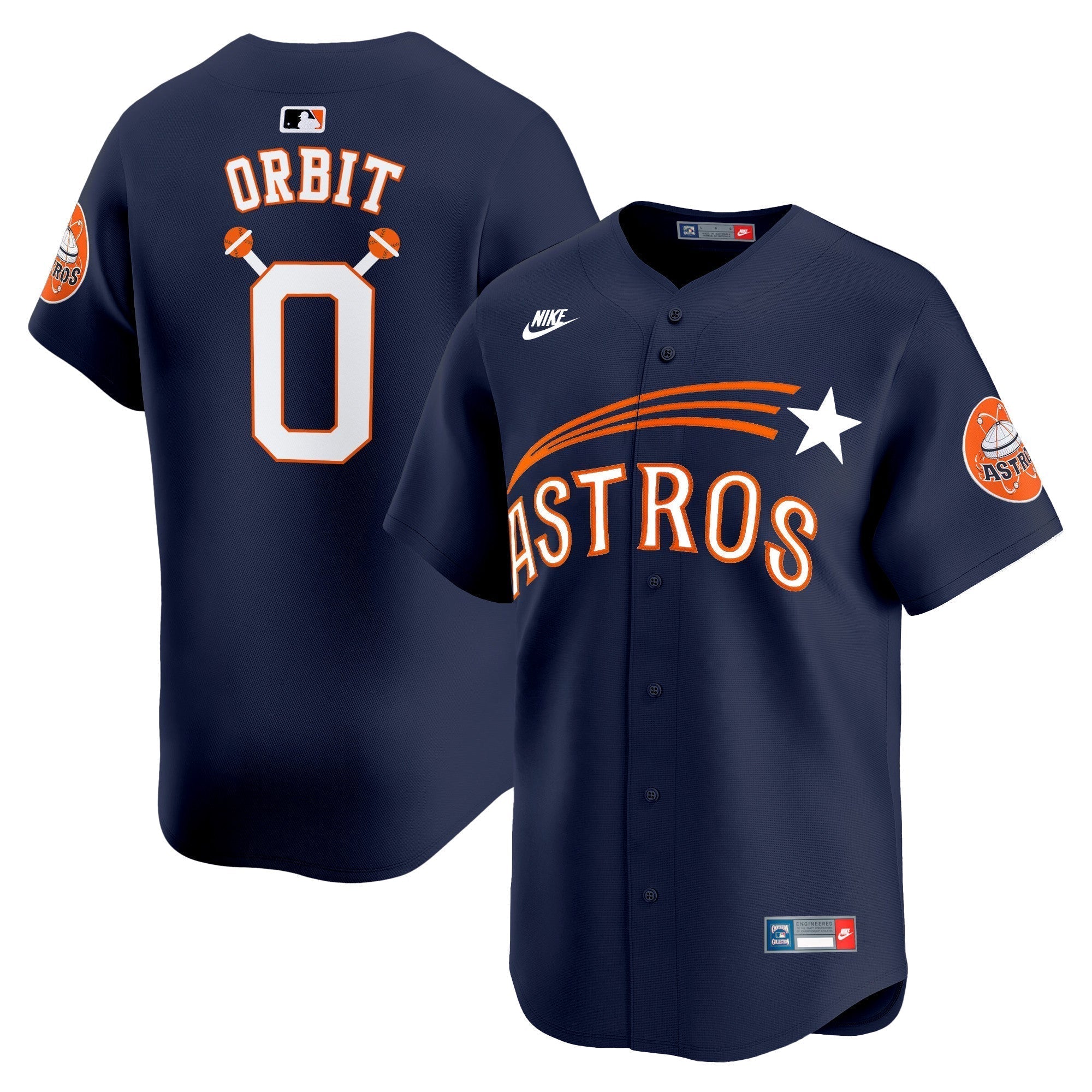 HOU Throwback Cooperstown Vapor Premier Limited Jersey - Stitched