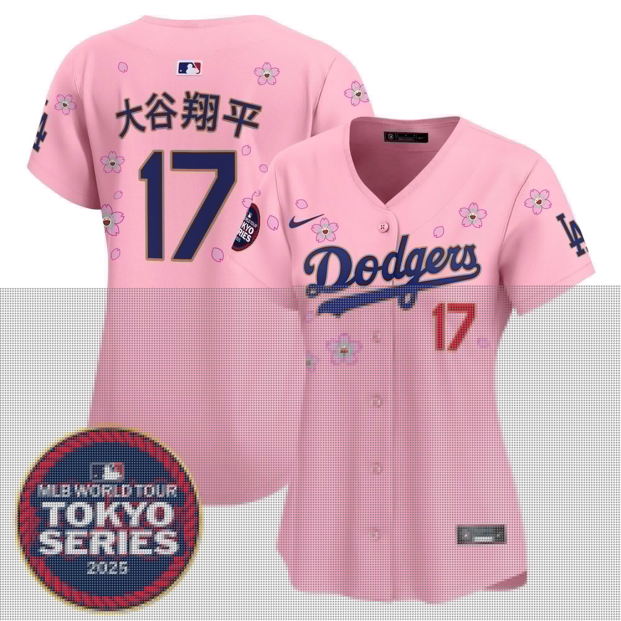Women's Dodgers Tokyo Series 2025 Gold Trim Vapor Premier Limited Jersey - Stitched