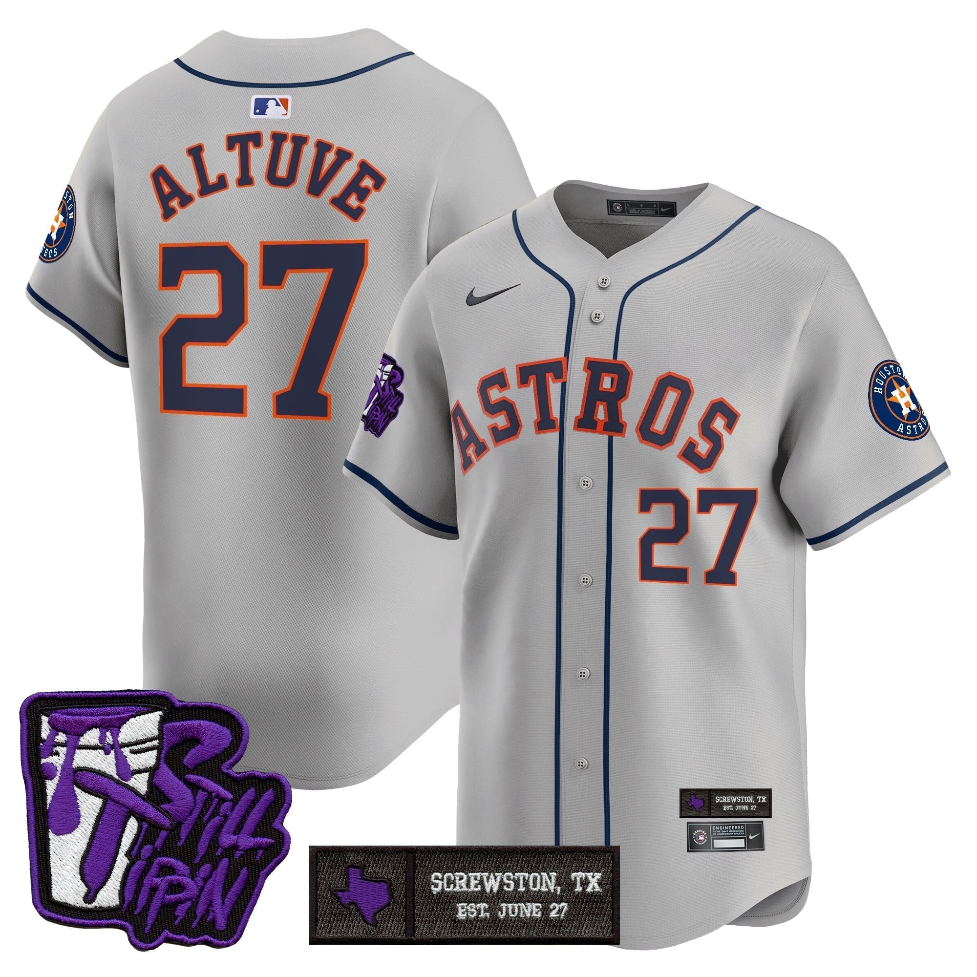 HOU DJ Screw Still Tippin Purple Patch Vapor Premier Limited Jersey - Stitched