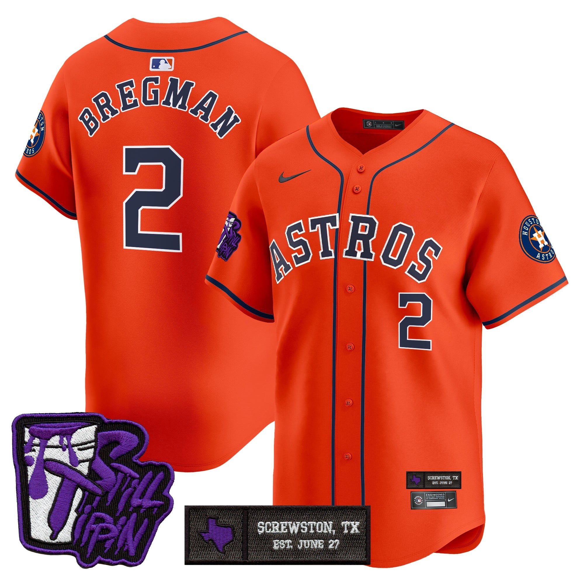 HOU DJ Screw Still Tippin Purple Patch Vapor Premier Limited Jersey - Stitched