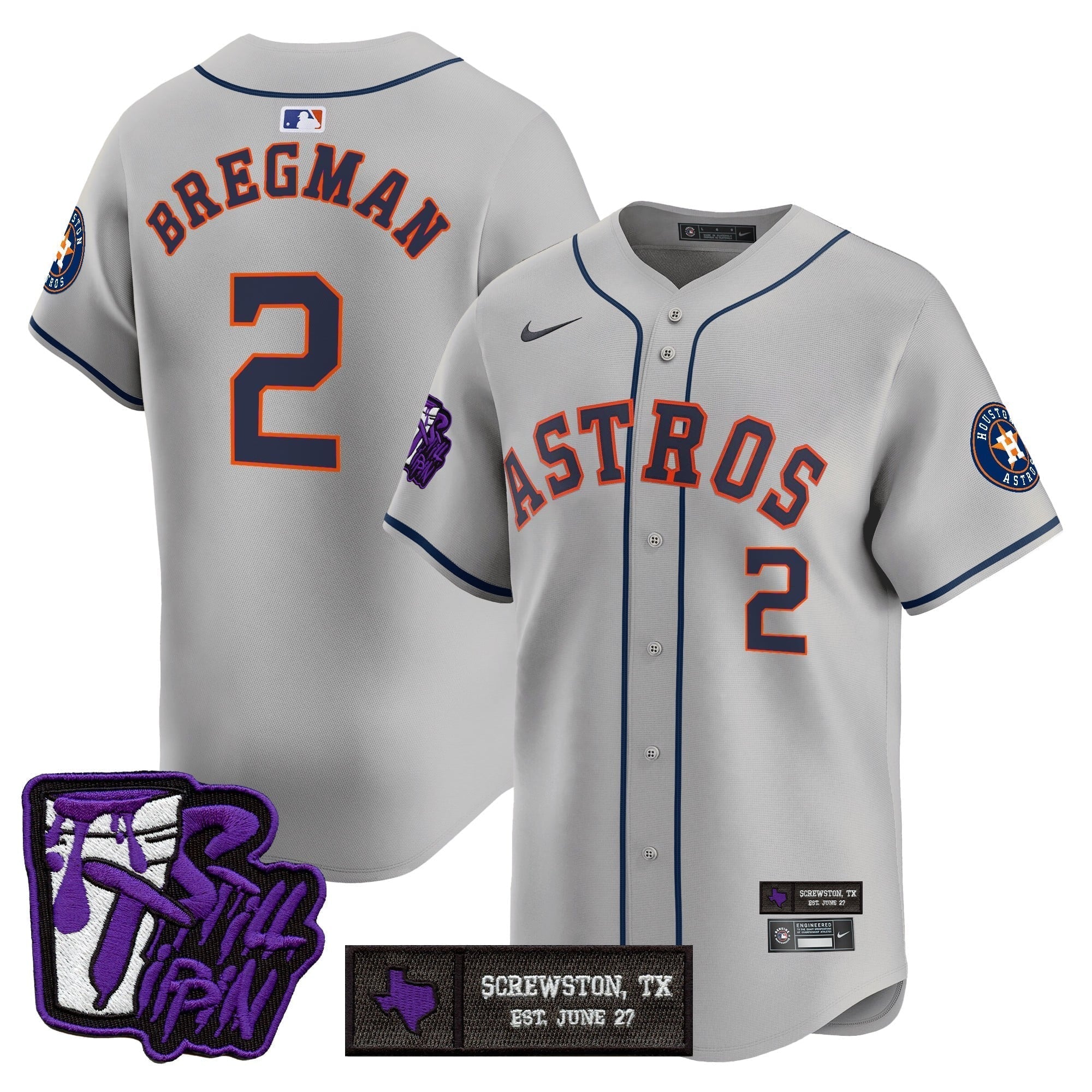 HOU DJ Screw Still Tippin Purple Patch Vapor Premier Limited Jersey - Stitched