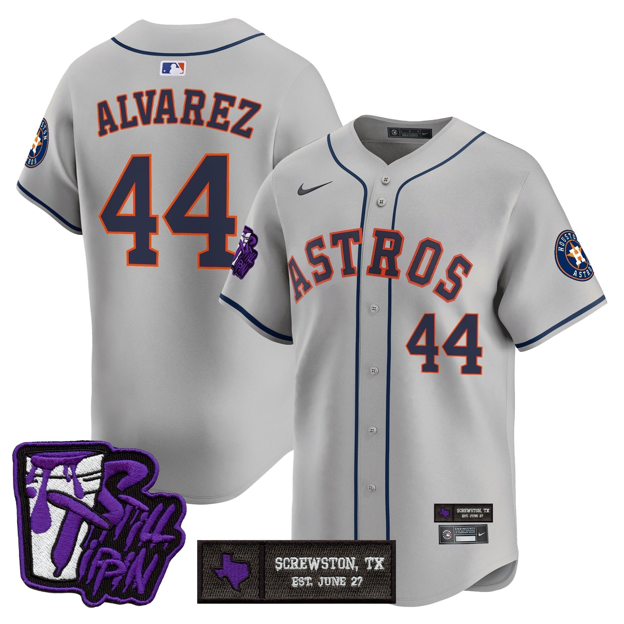 HOU DJ Screw Still Tippin Purple Patch Vapor Premier Limited Jersey - Stitched