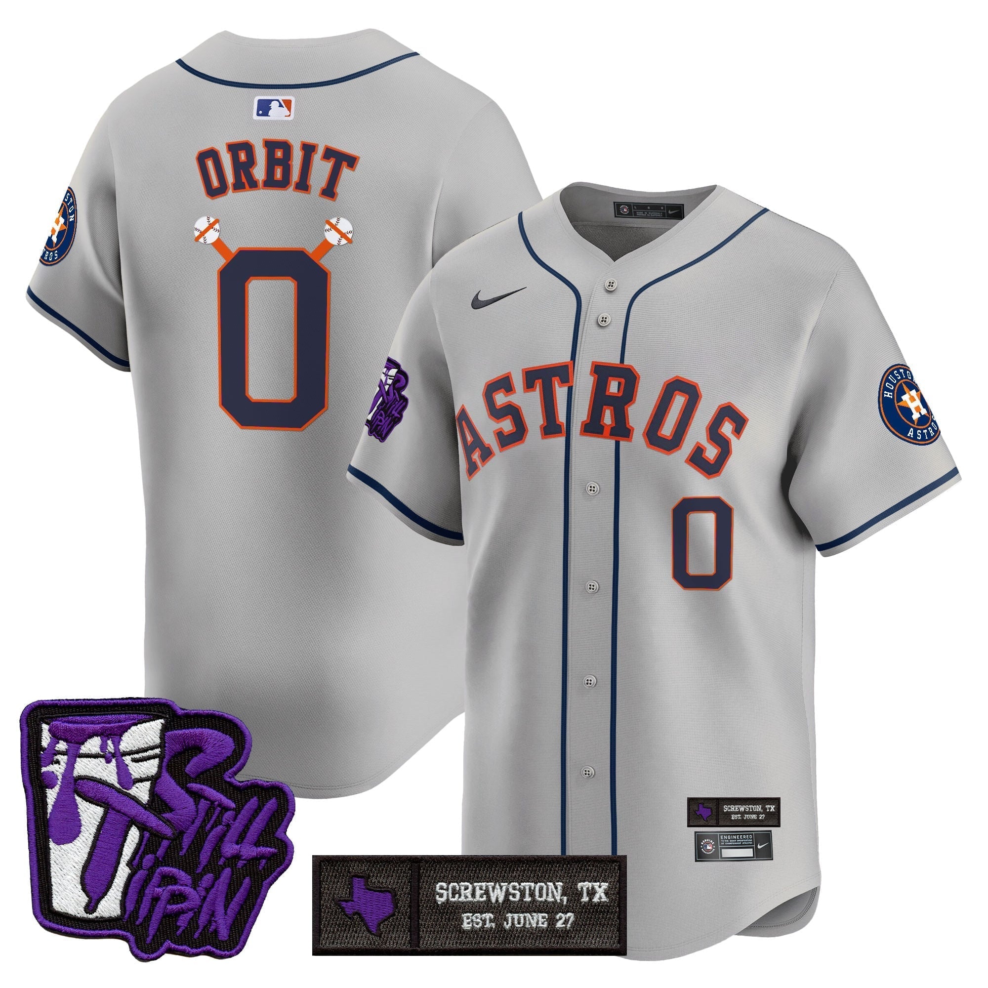 HOU DJ Screw Still Tippin Purple Patch Vapor Premier Limited Jersey - Stitched