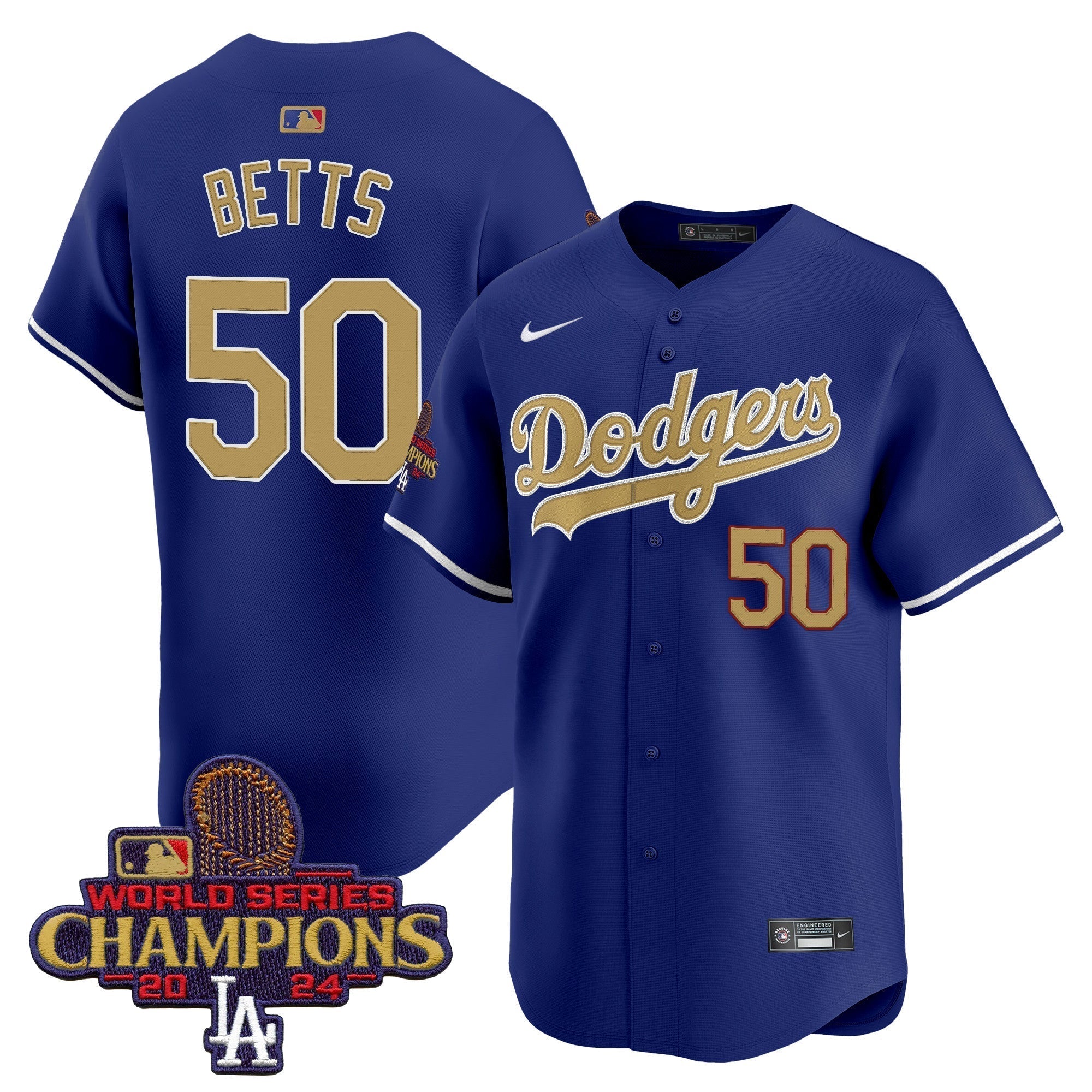 Dodgers 2025 Gold Vapor Premier Limited Jersey - Stitched