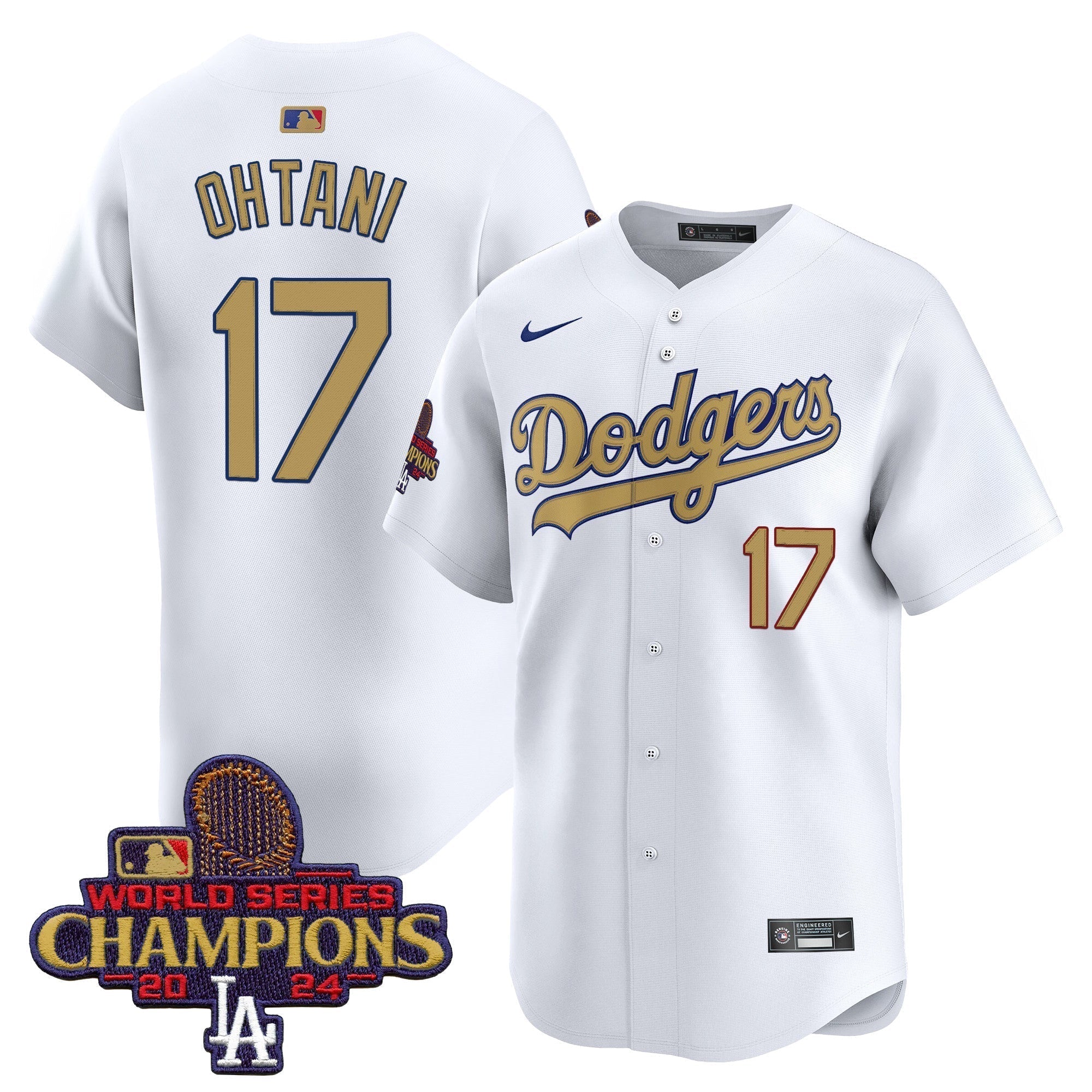 Dodgers 2025 Gold Vapor Premier Limited Jersey - Stitched