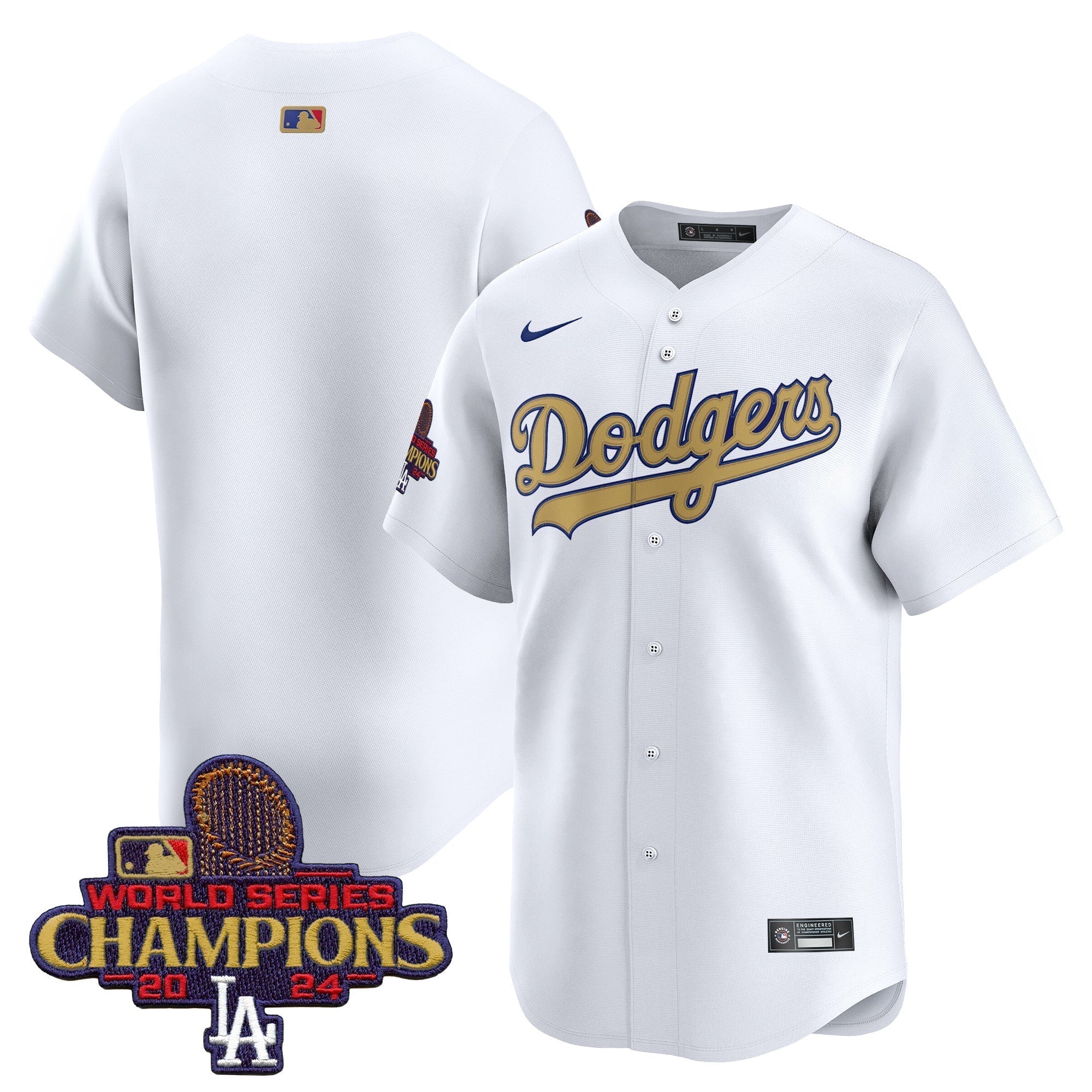 Dodgers 2025 Gold Vapor Premier Limited Jersey - Stitched