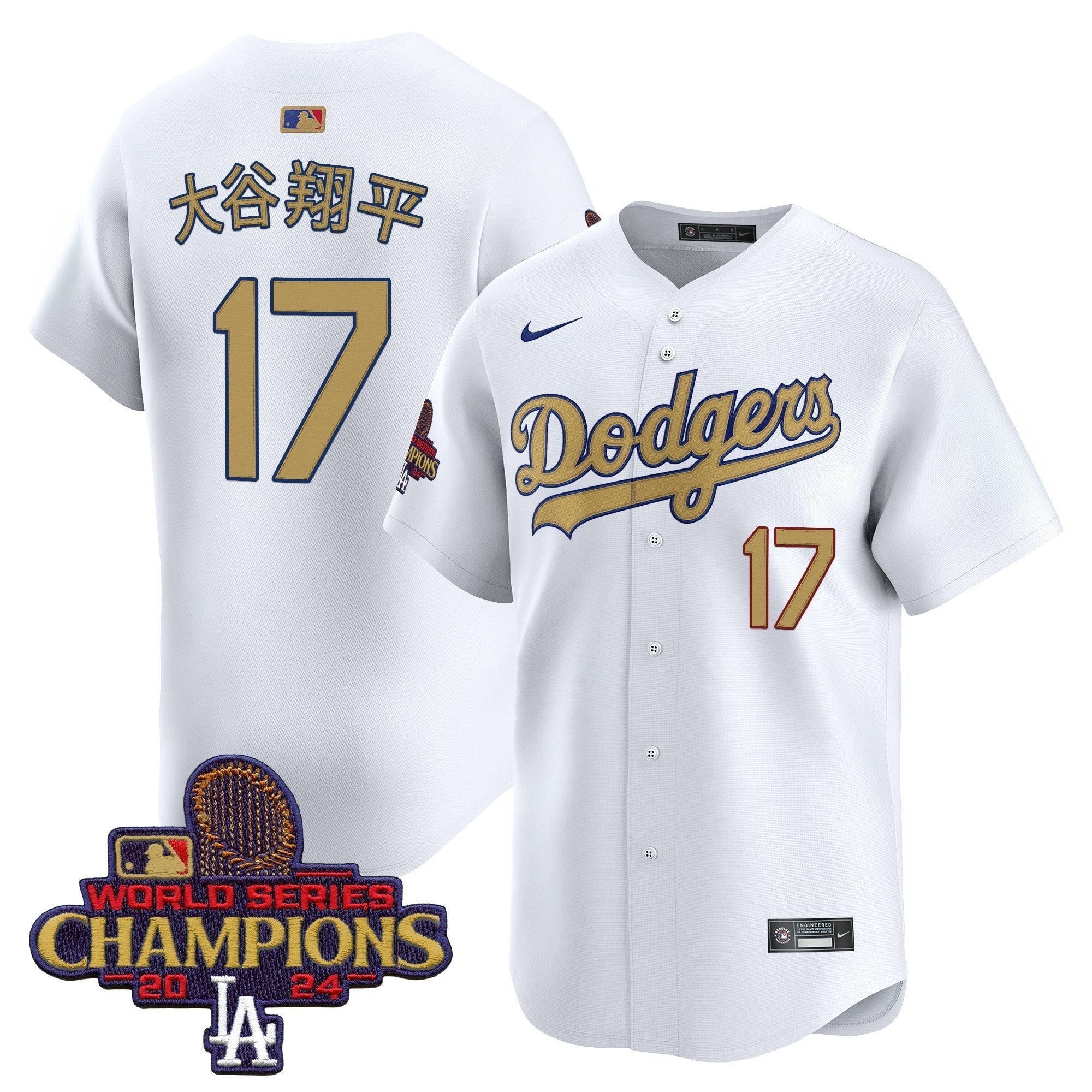 Dodgers 2025 Gold Vapor Premier Limited Jersey - Stitched