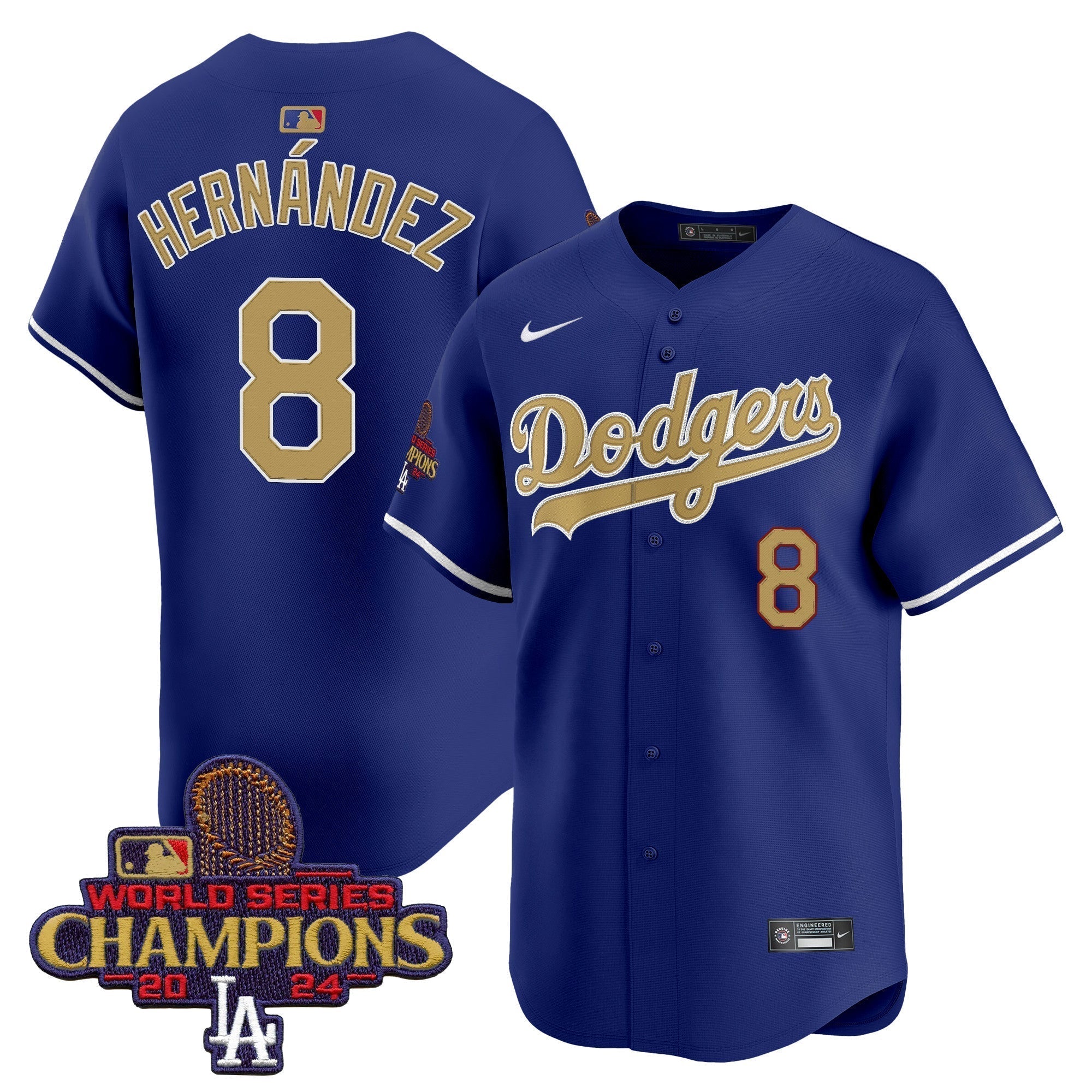 Dodgers 2025 Gold Vapor Premier Limited Jersey - Stitched