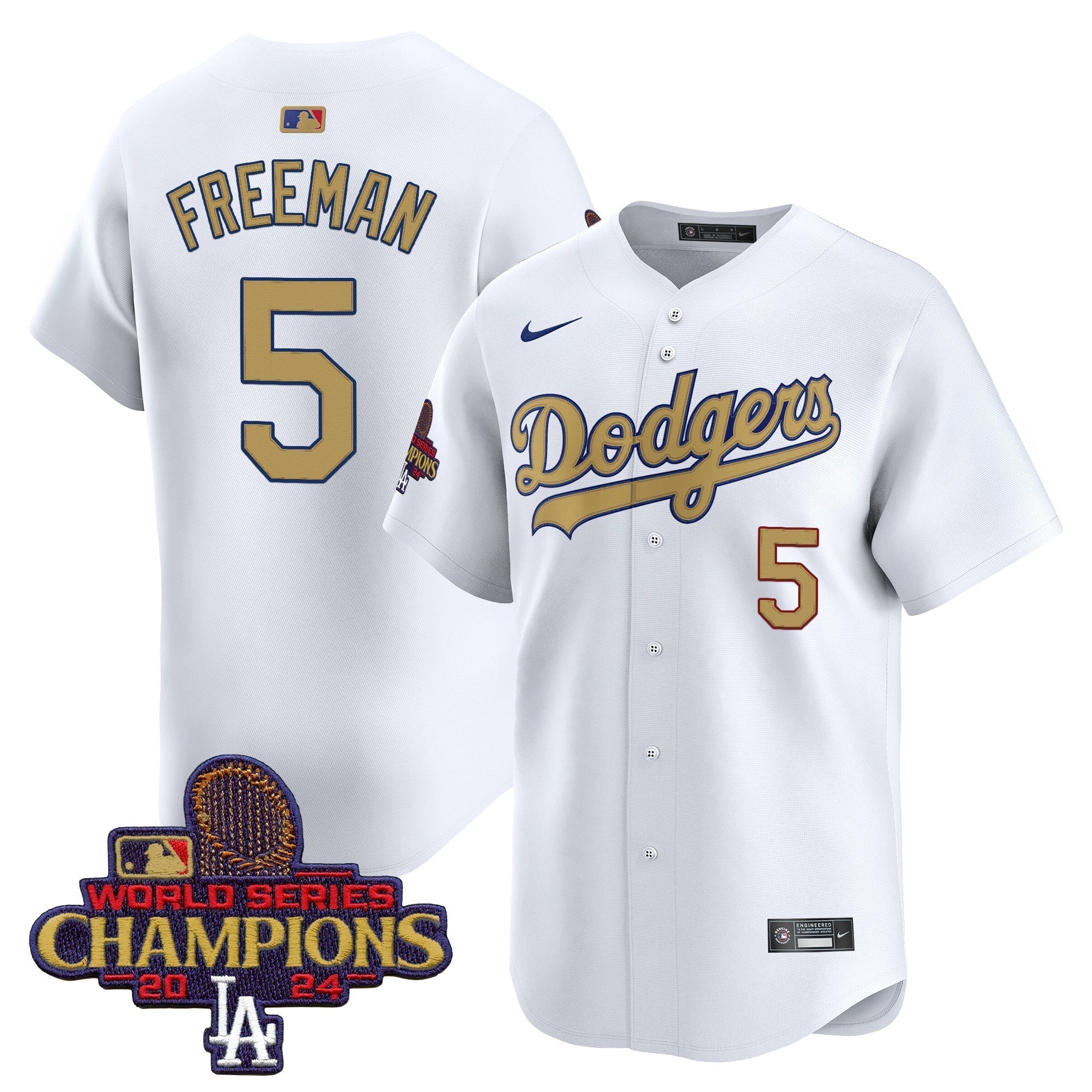 Dodgers 2025 Gold Vapor Premier Limited Jersey - Stitched
