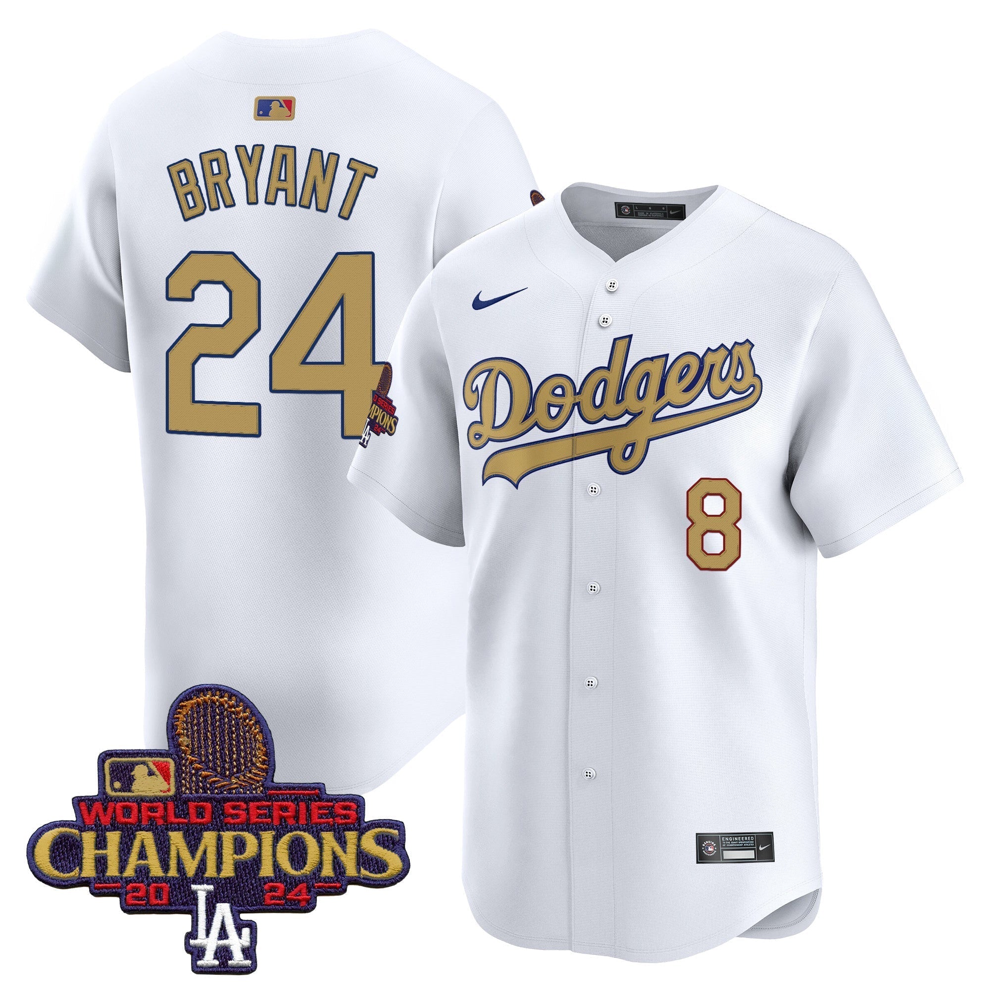 Dodgers 2025 Gold Vapor Premier Limited Jersey - Stitched
