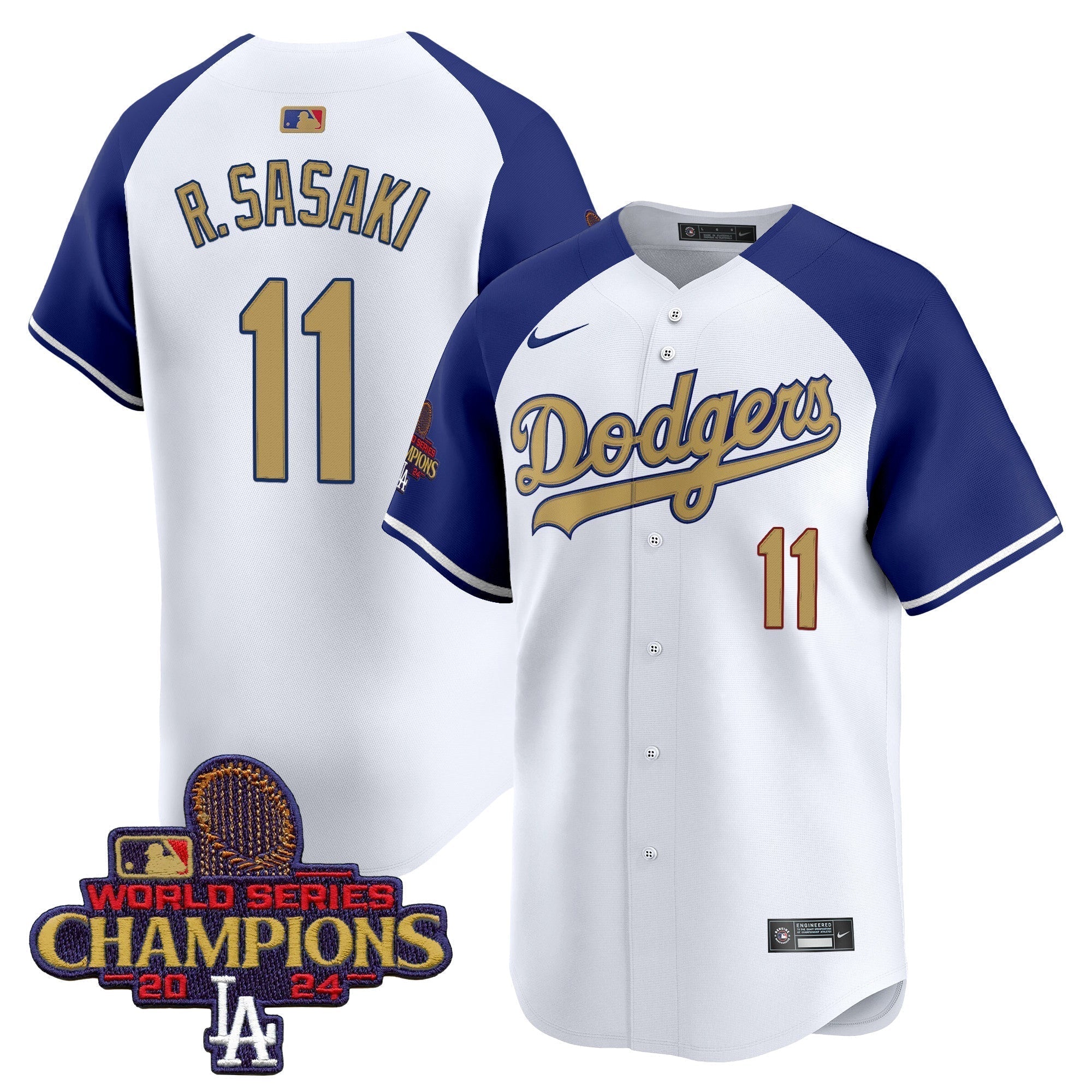 Dodgers 2025 Gold Vapor Premier Limited Jersey - Stitched