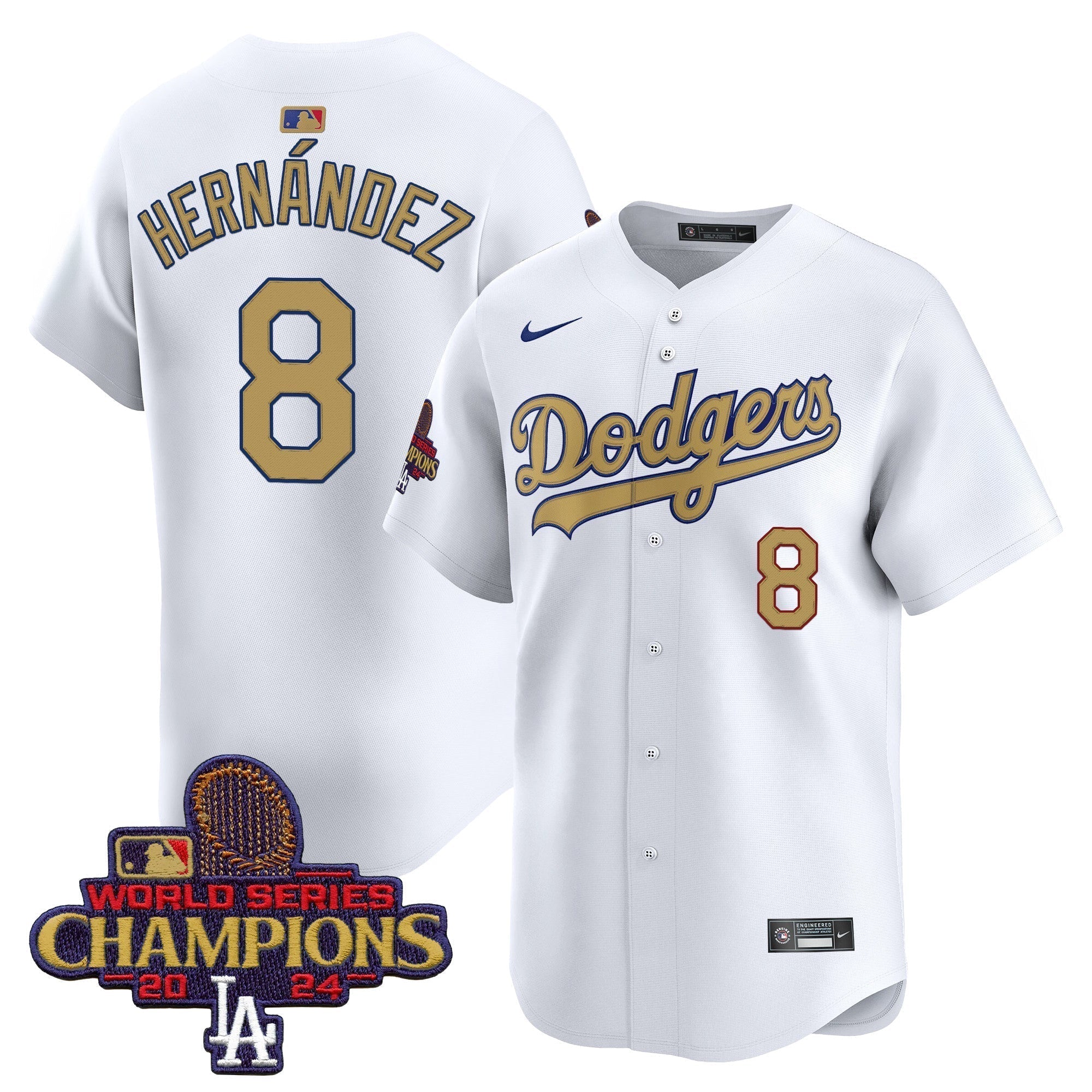 Dodgers 2025 Gold Vapor Premier Limited Jersey - Stitched