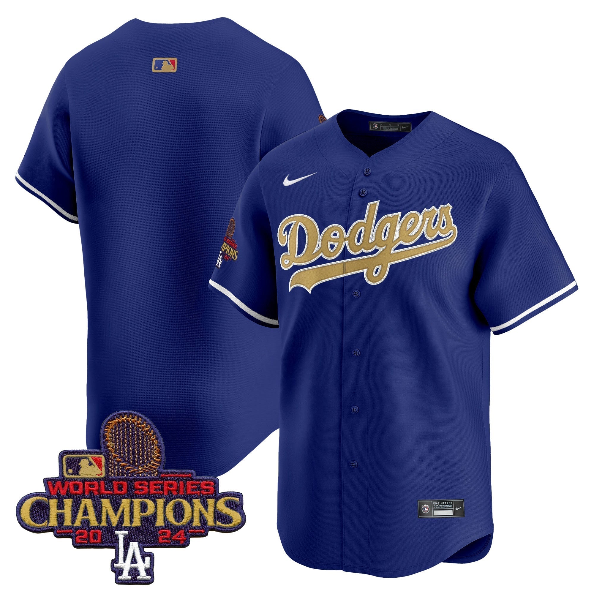 Dodgers 2025 Gold Vapor Premier Limited Jersey - Stitched