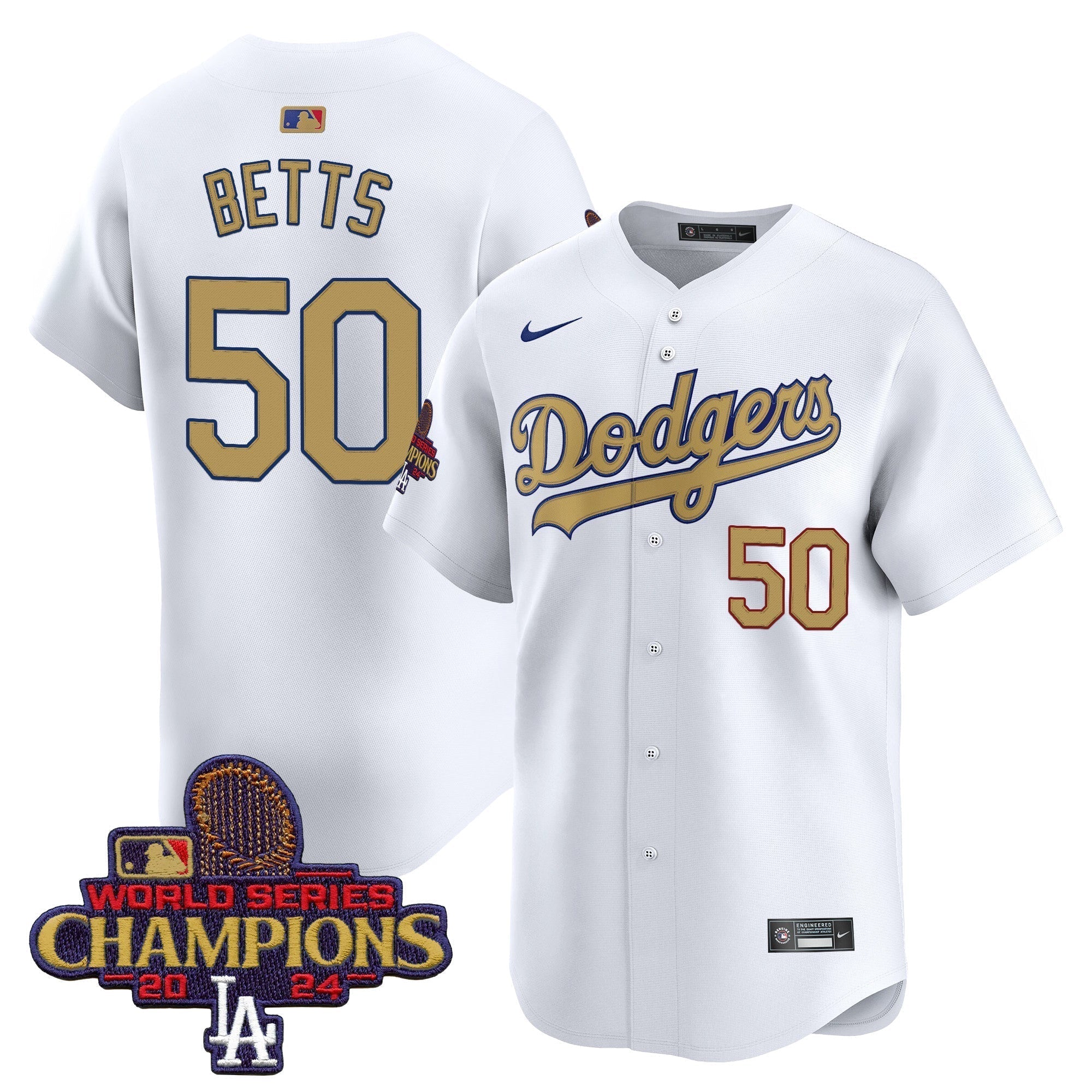 Dodgers 2025 Gold Vapor Premier Limited Jersey - Stitched