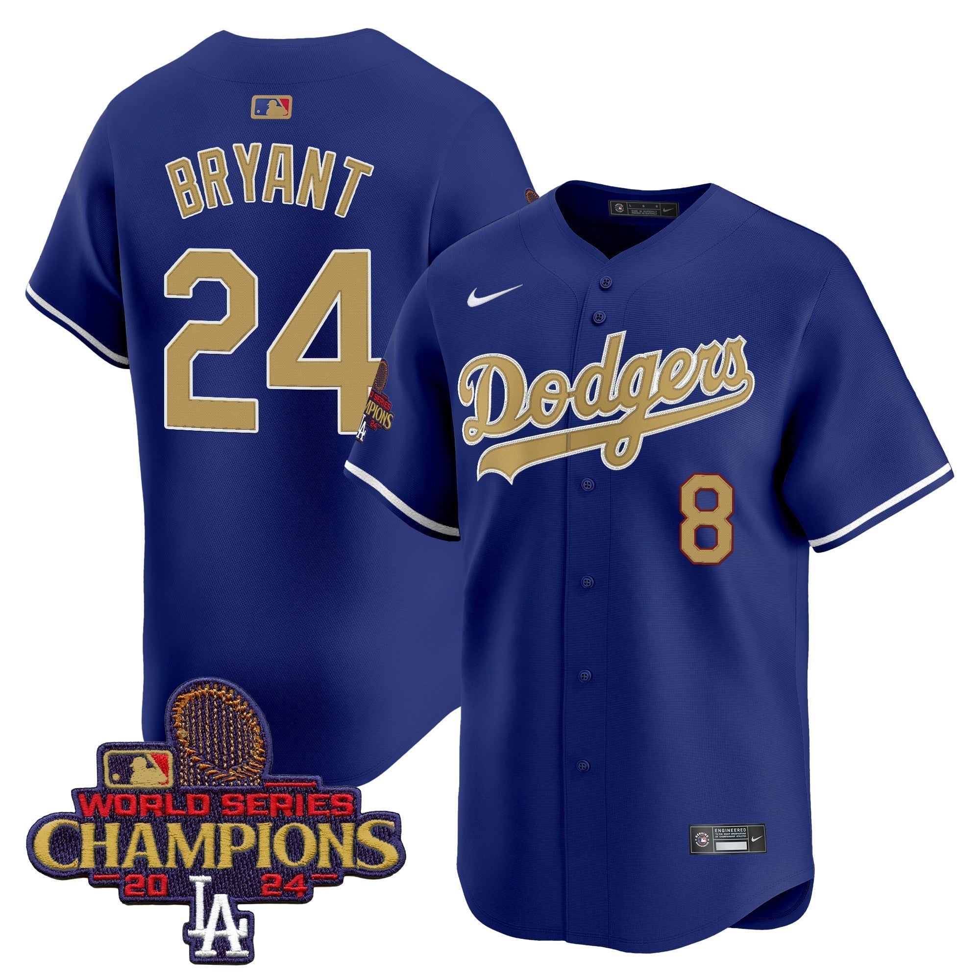 Dodgers 2025 Gold Vapor Premier Limited Jersey - Stitched