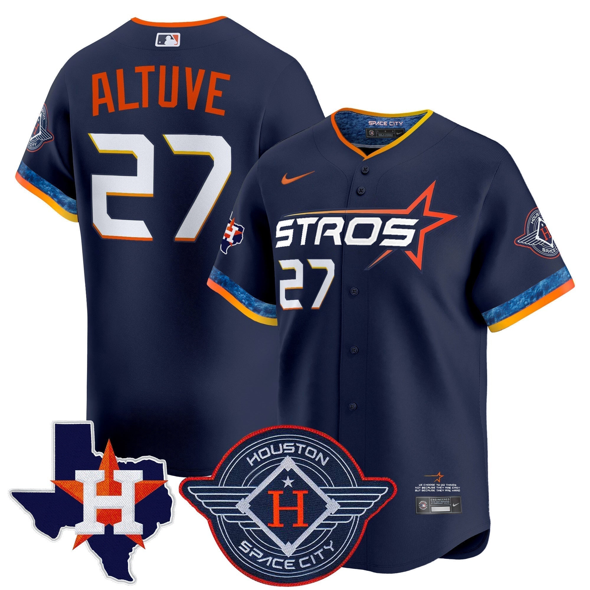 HOU 2025 City Connect Texas Patch Vapor Premier Limited Jersey - Stitched