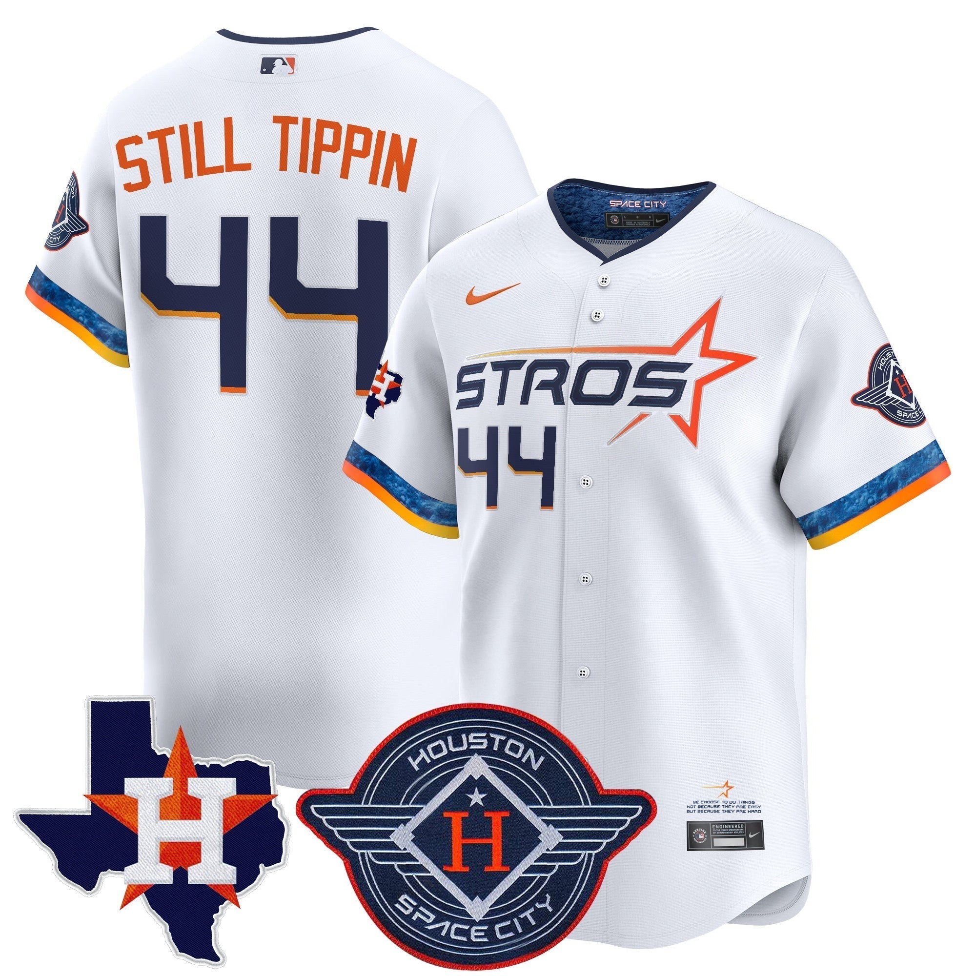 HOU 2025 City Connect Texas Patch Vapor Premier Limited Jersey - Stitched