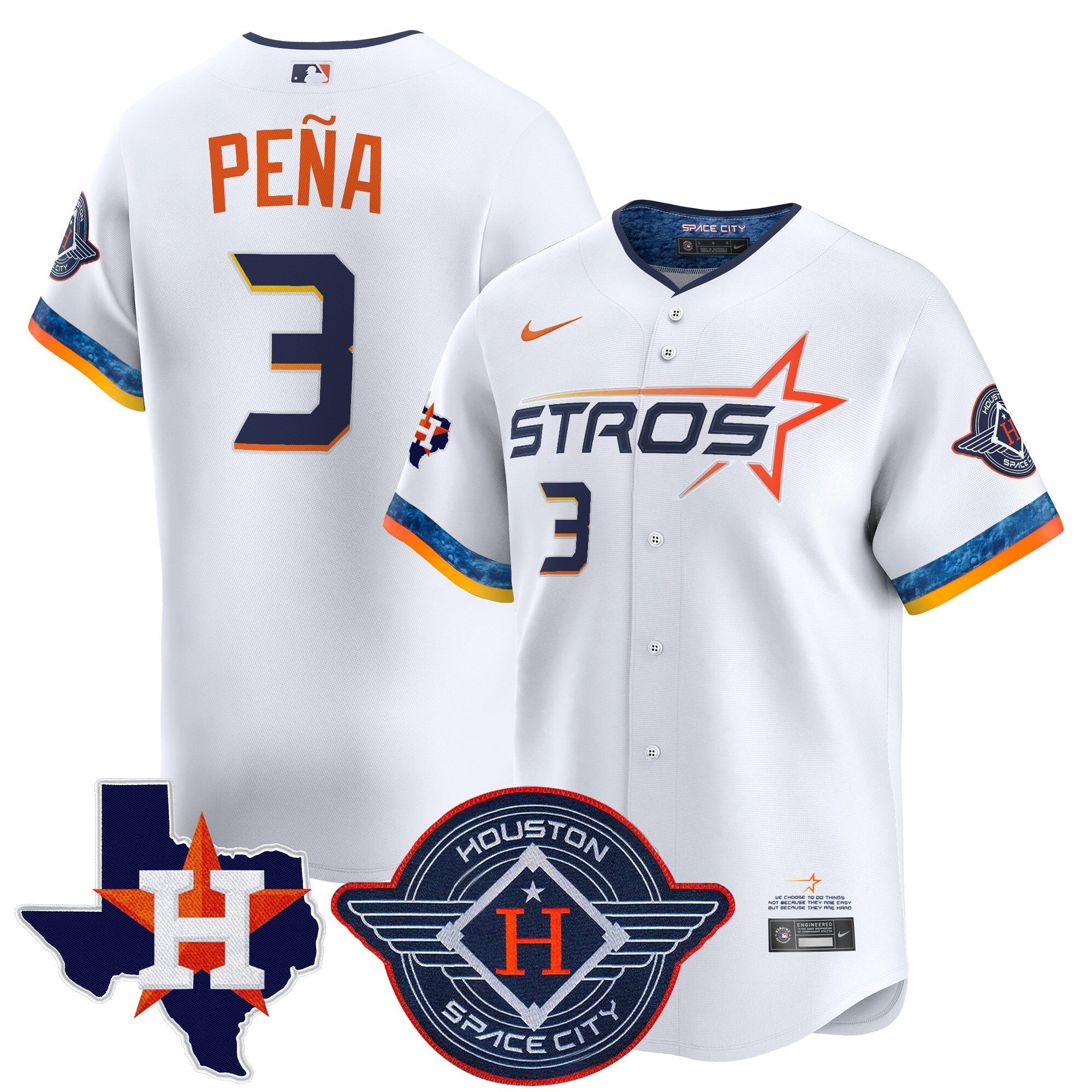 HOU 2025 City Connect Texas Patch Vapor Premier Limited Jersey - Stitched