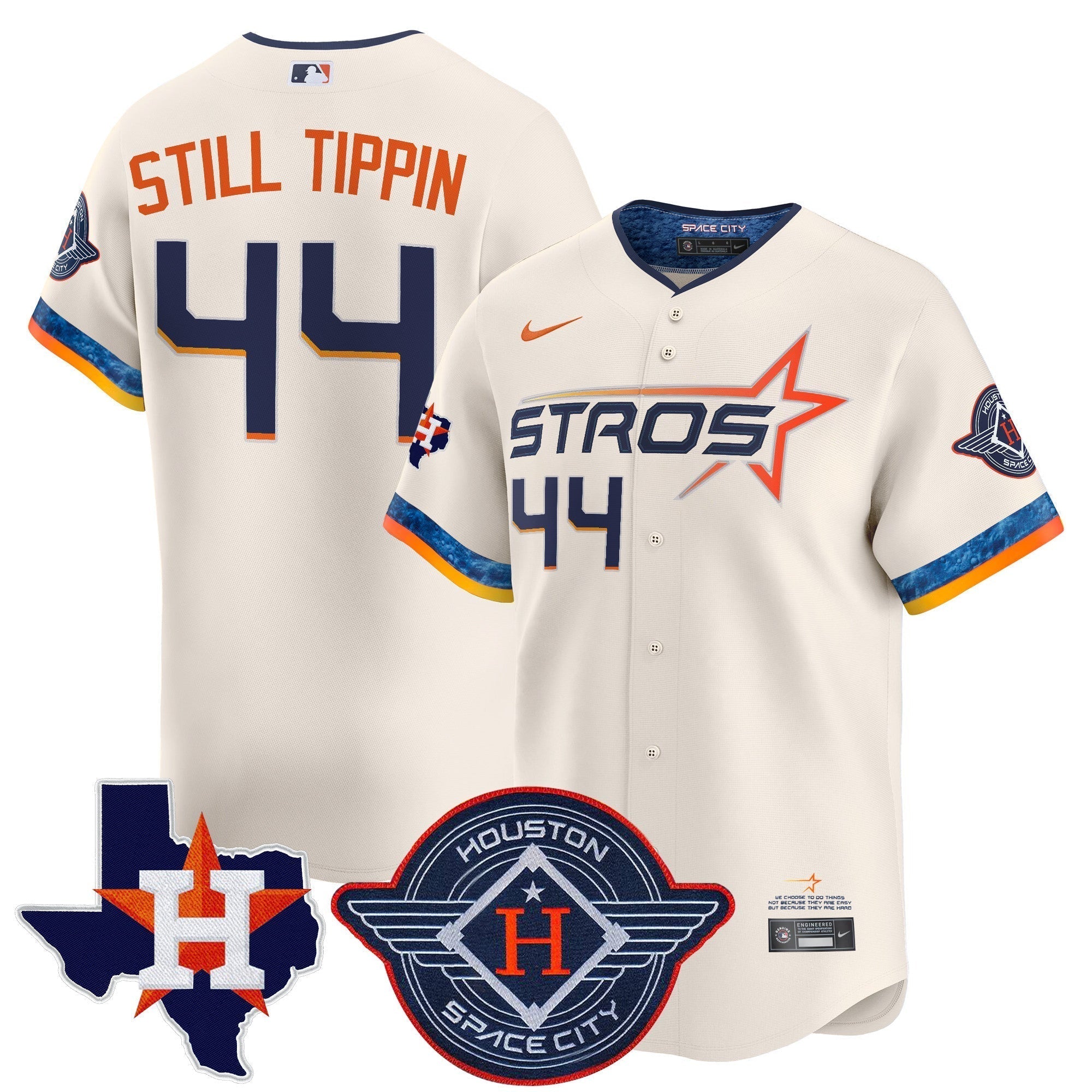 HOU 2025 City Connect Texas Patch Vapor Premier Limited Jersey - Stitched