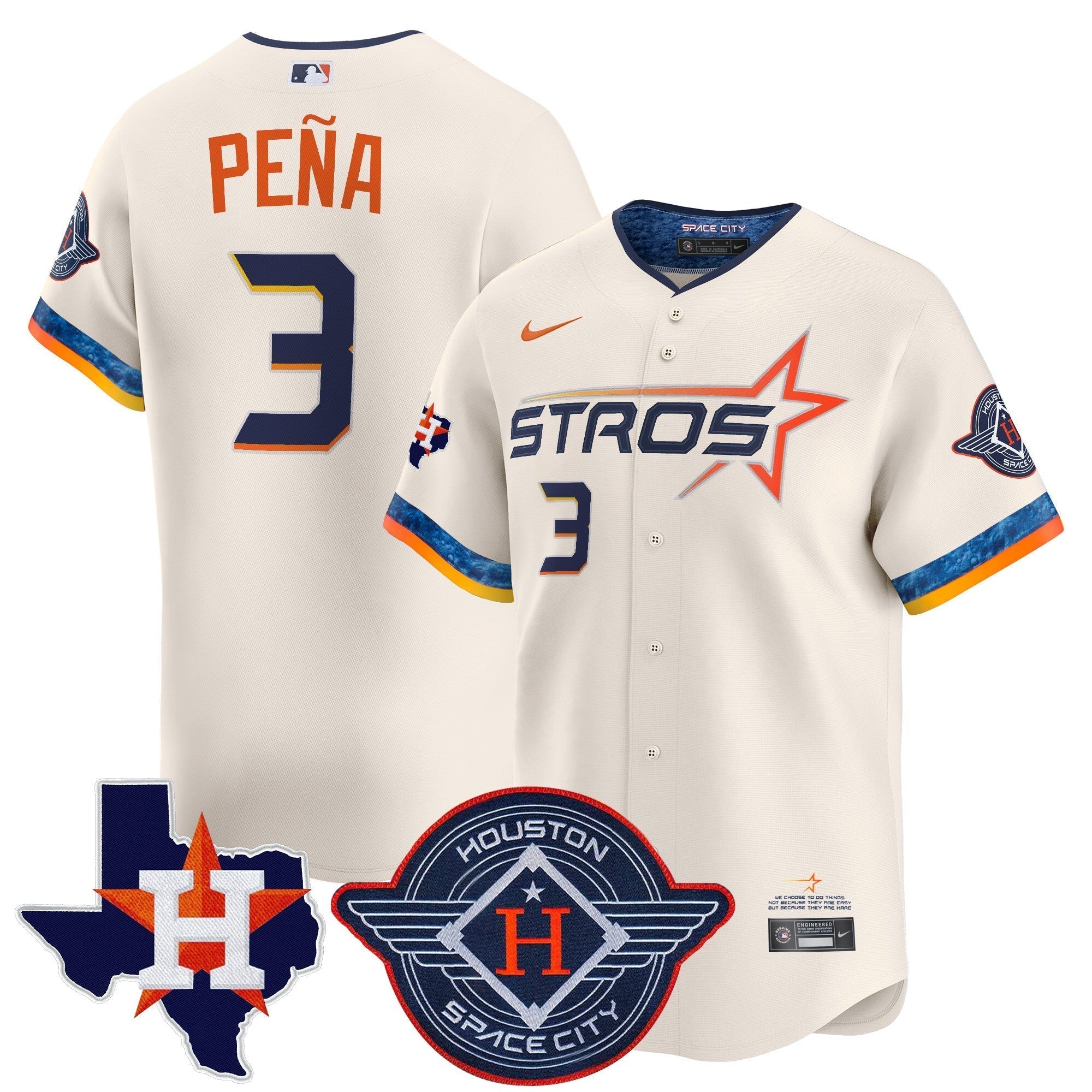 HOU 2025 City Connect Texas Patch Vapor Premier Limited Jersey - Stitched