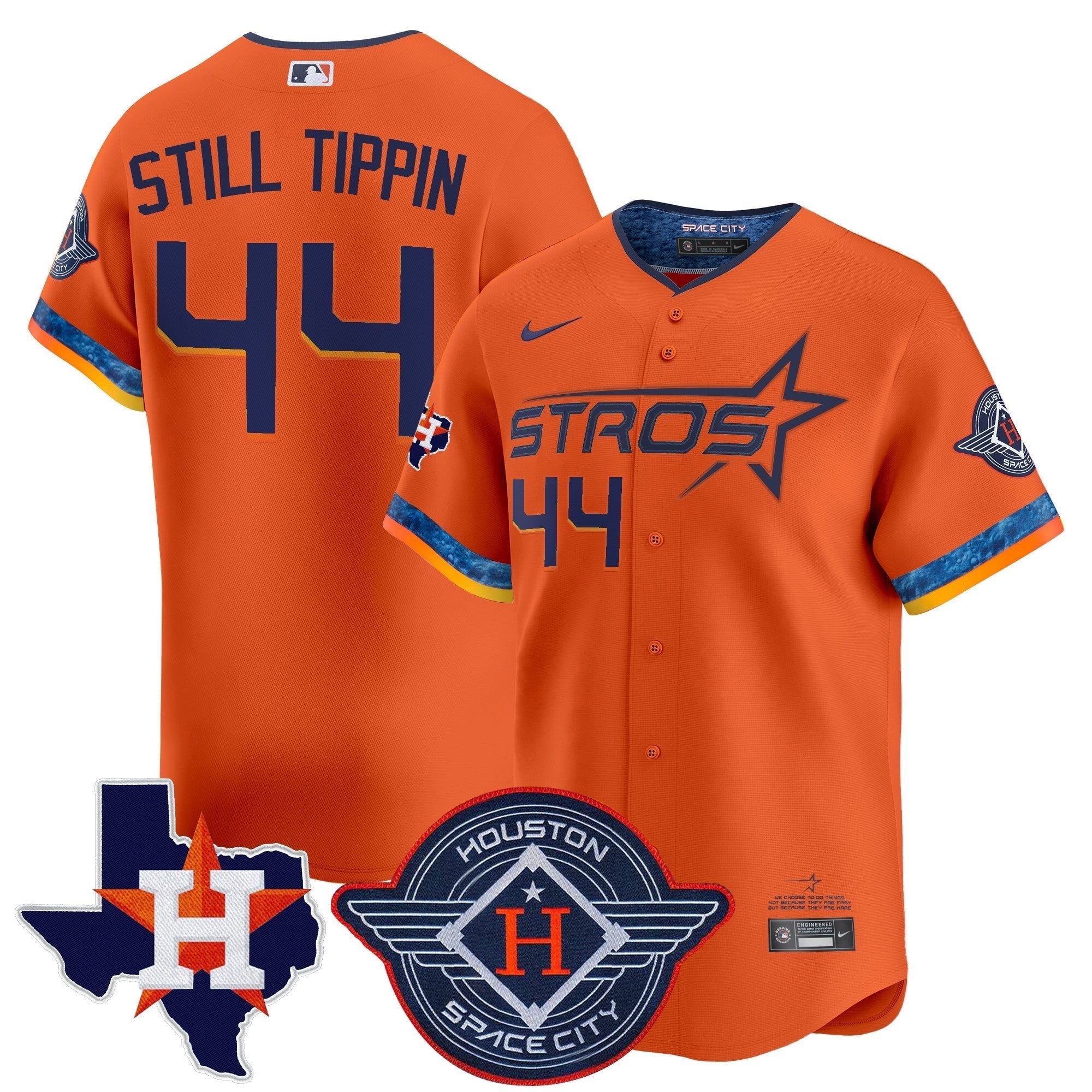 HOU 2025 City Connect Texas Patch Vapor Premier Limited Jersey - Stitched