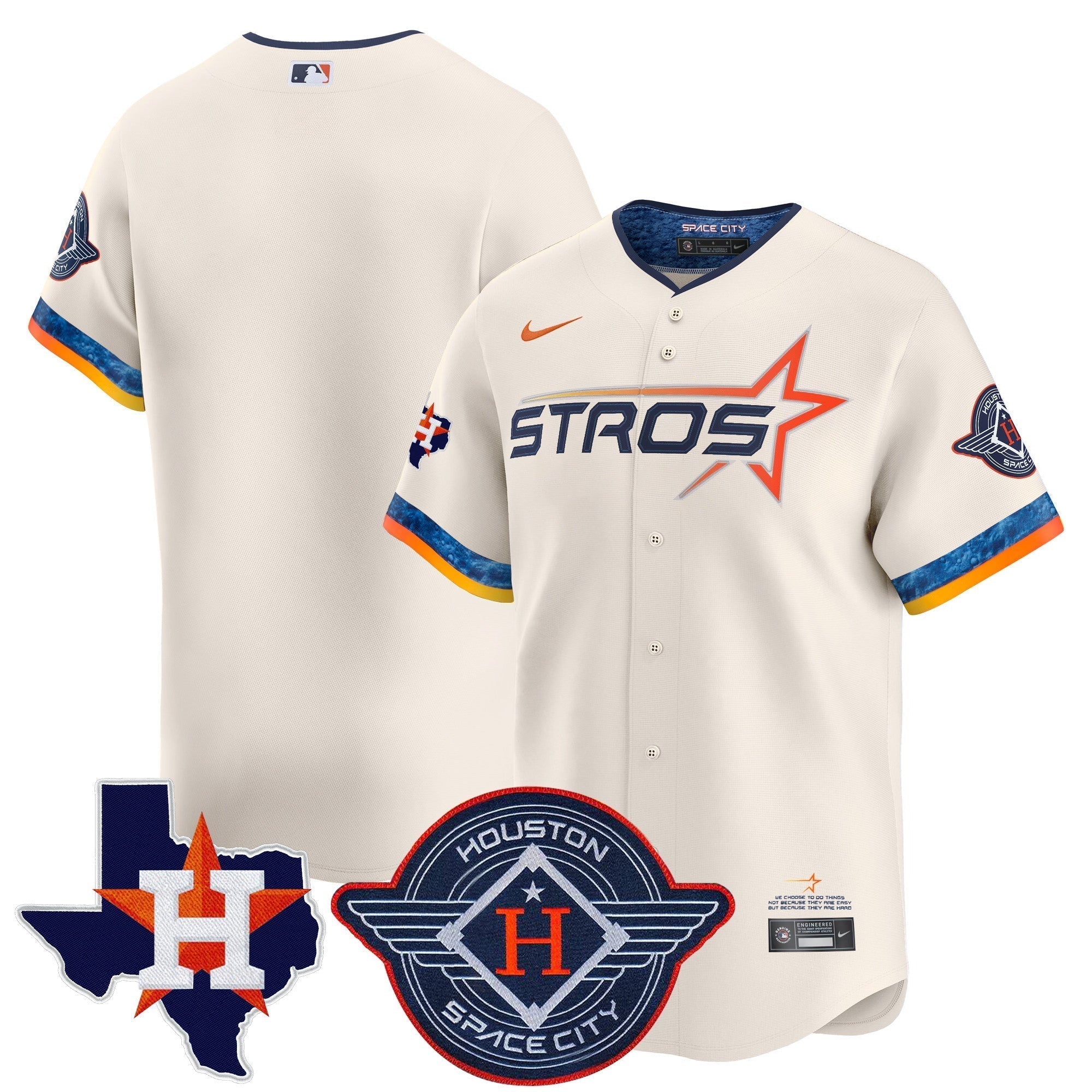 HOU 2025 City Connect Texas Patch Vapor Premier Limited Jersey - Stitched