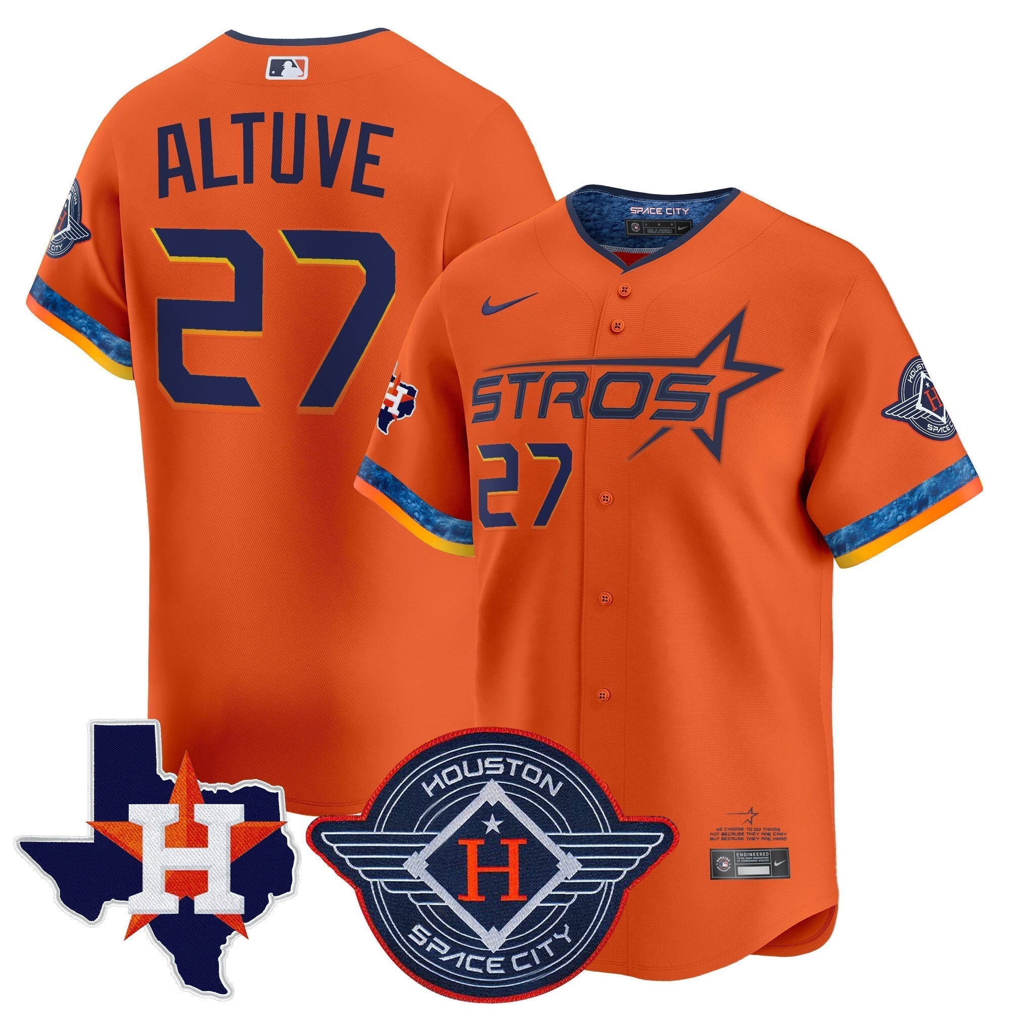 HOU 2025 City Connect Texas Patch Vapor Premier Limited Jersey - Stitched