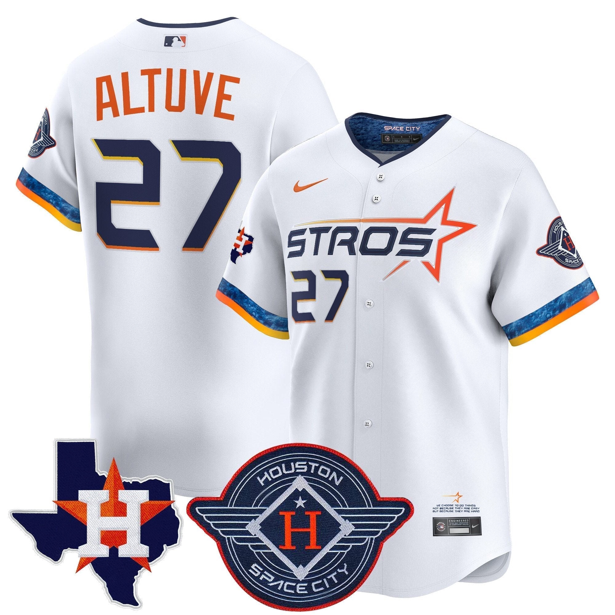 HOU 2025 City Connect Texas Patch Vapor Premier Limited Jersey - Stitched