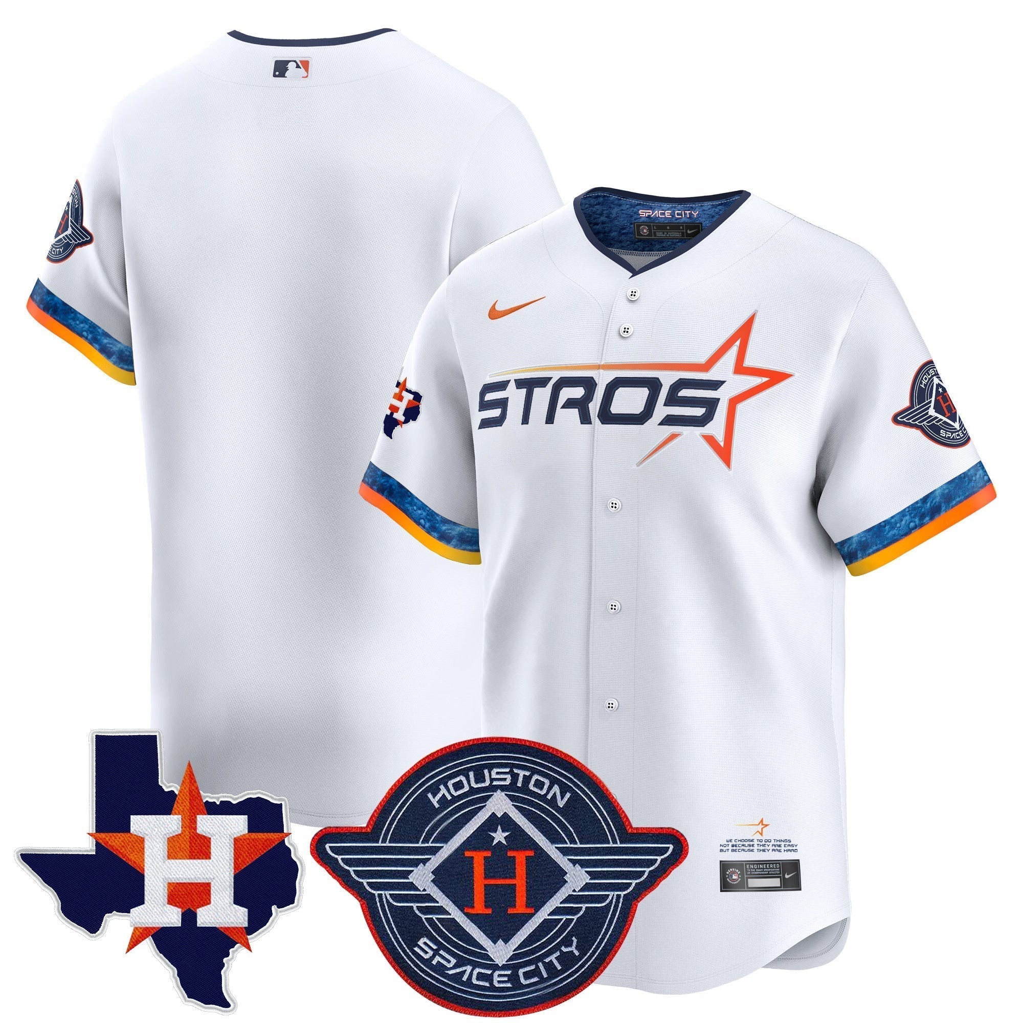 HOU 2025 City Connect Texas Patch Vapor Premier Limited Jersey - Stitched