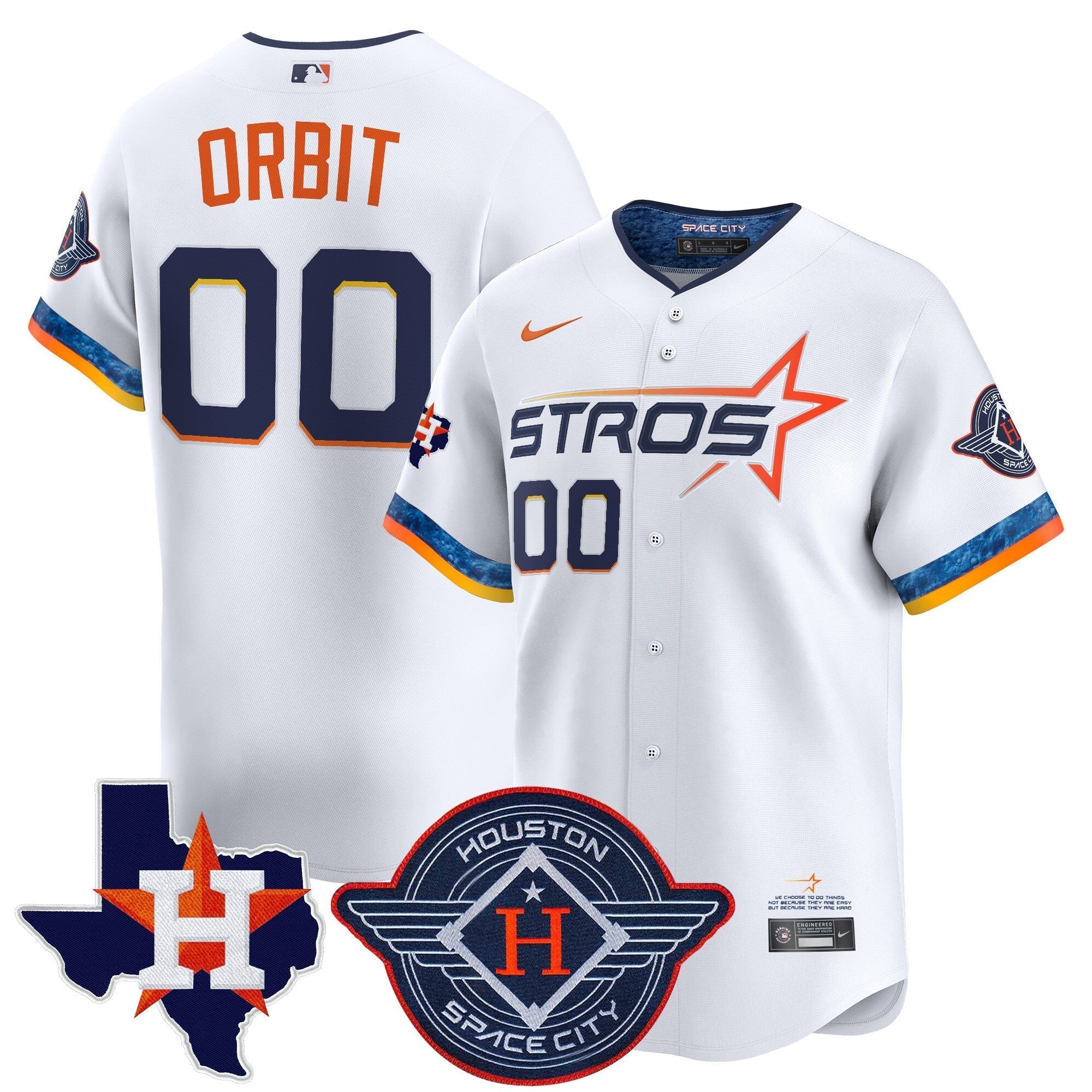HOU 2025 City Connect Texas Patch Vapor Premier Limited Jersey - Stitched