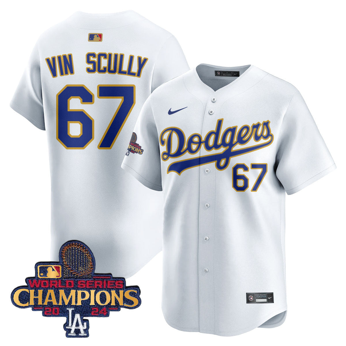 Men's Los Angeles Dodgers Gold 2025 Jersey - All Stitched