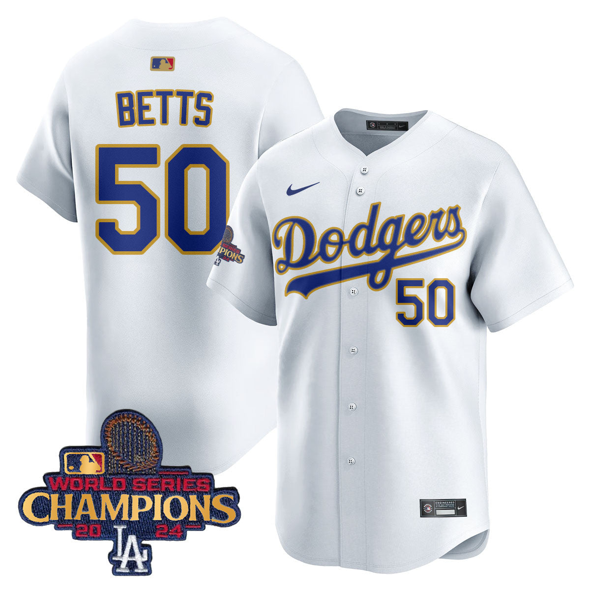 Men's Los Angeles Dodgers Gold 2025 Jersey - All Stitched