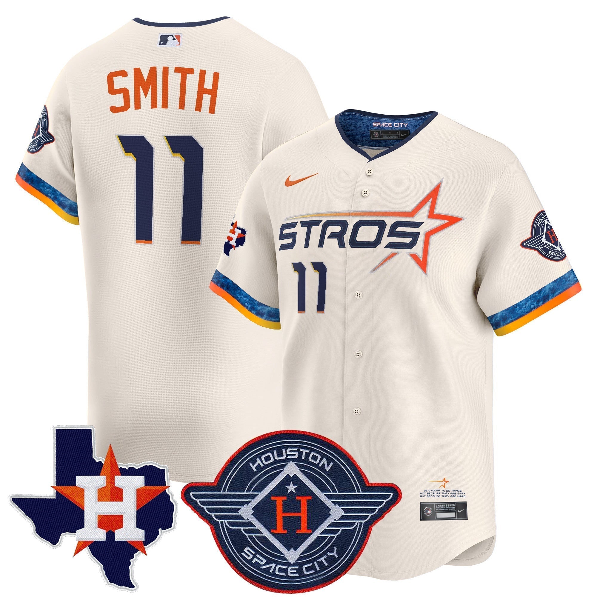 HOU 2025 City Connect Texas Patch Vapor Premier Limited Jersey - Stitched