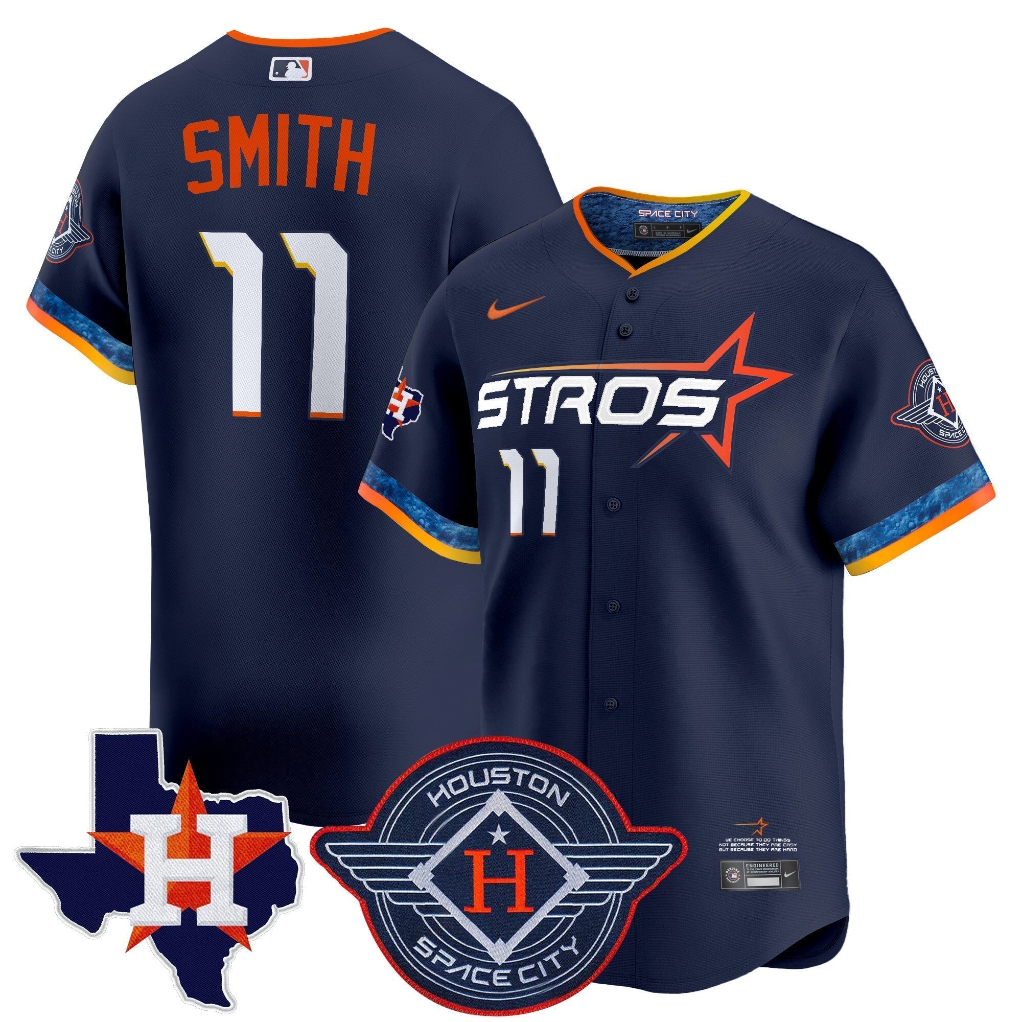 HOU 2025 City Connect Texas Patch Vapor Premier Limited Jersey - Stitched
