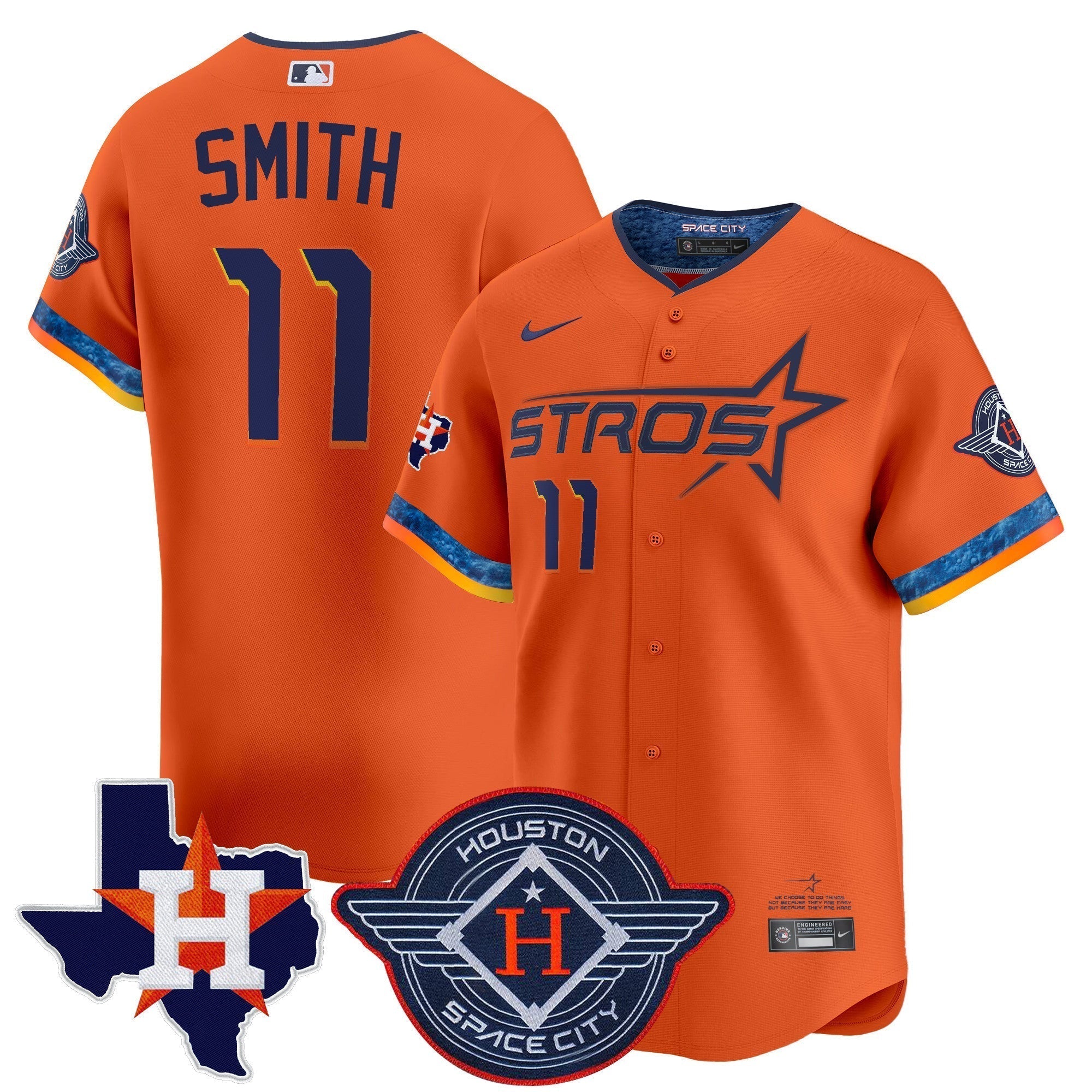 HOU 2025 City Connect Texas Patch Vapor Premier Limited Jersey - Stitched
