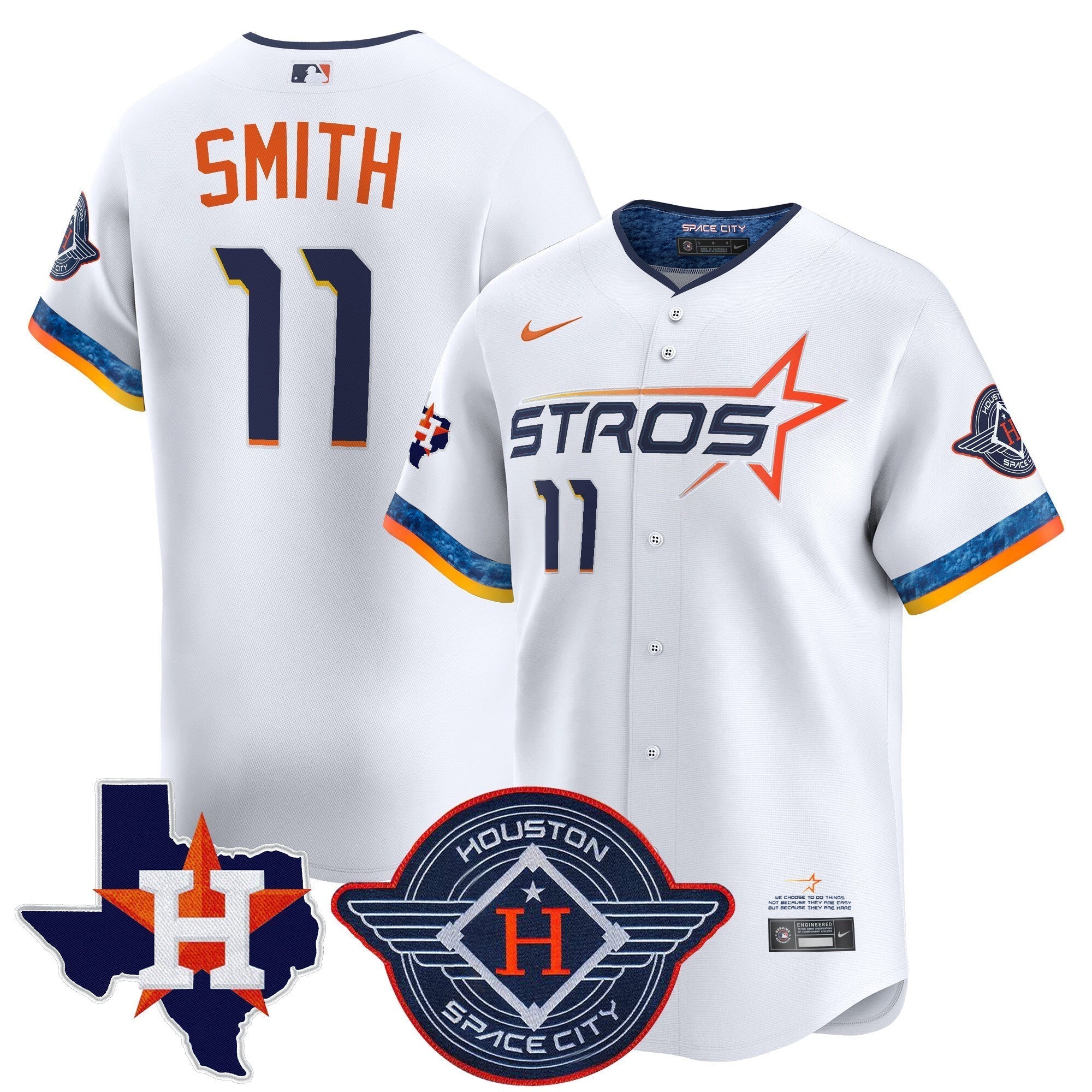 HOU 2025 City Connect Texas Patch Vapor Premier Limited Jersey - Stitched