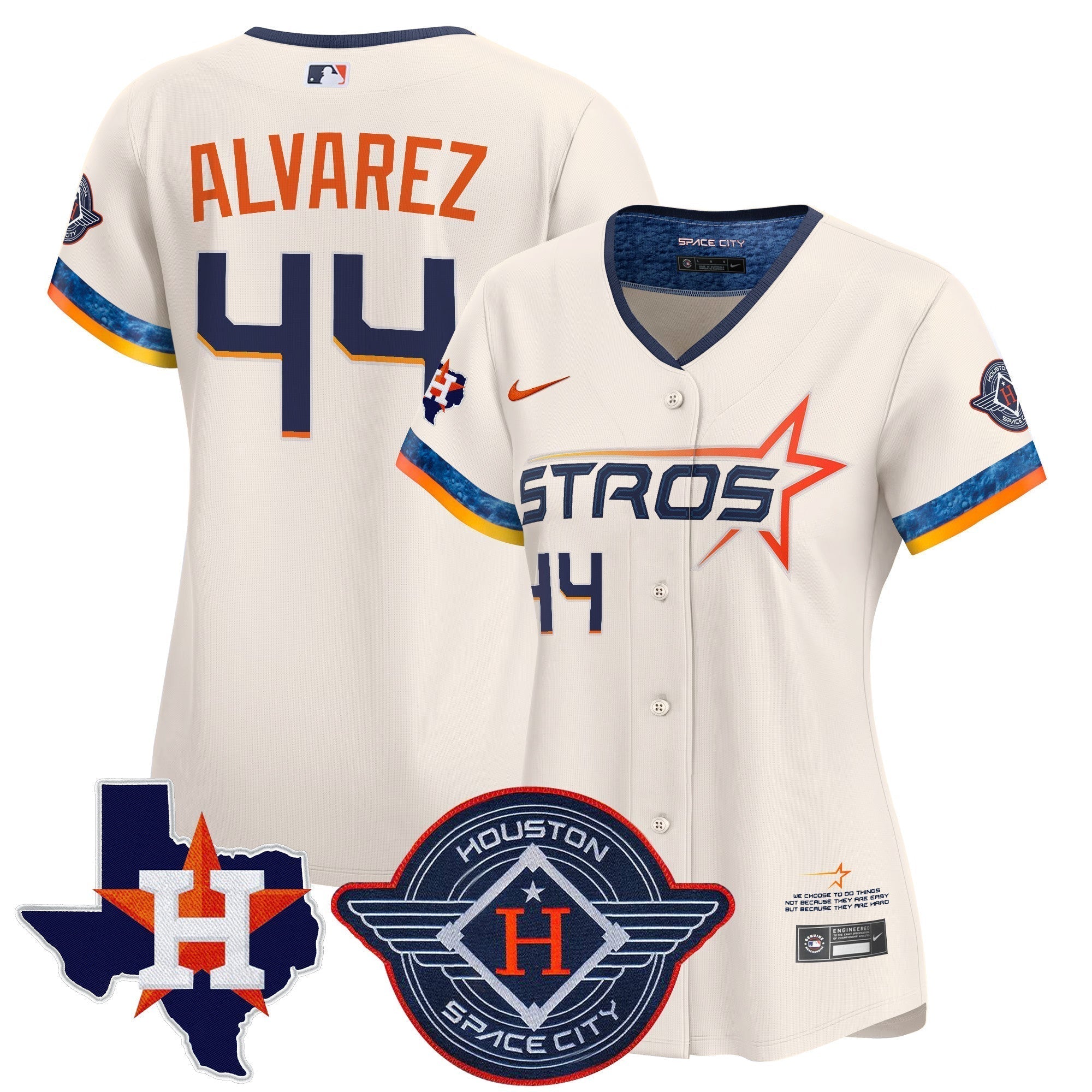 Women's HOU 2025 City Connect Texas Patch Vapor Premier Limited Jersey - Stitched