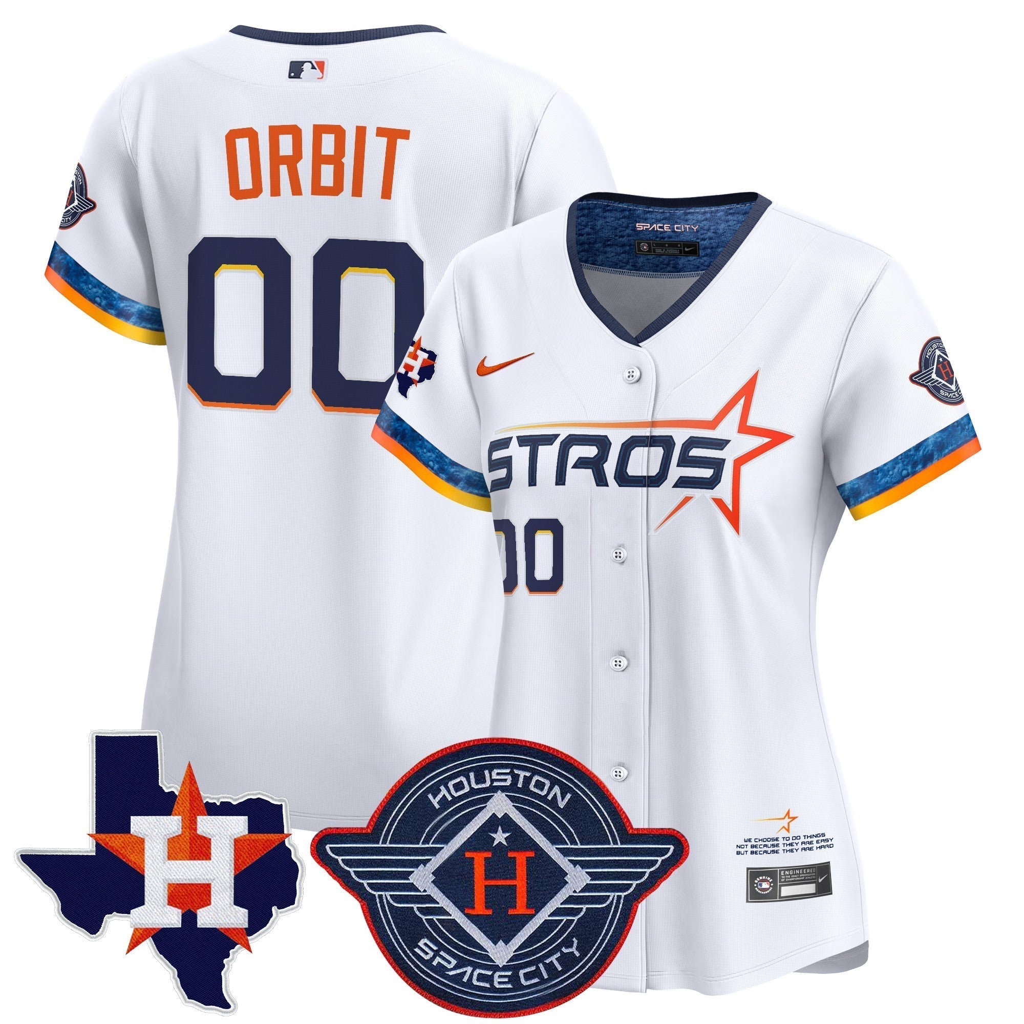 Women's HOU 2025 City Connect Texas Patch Vapor Premier Limited Jersey - Stitched