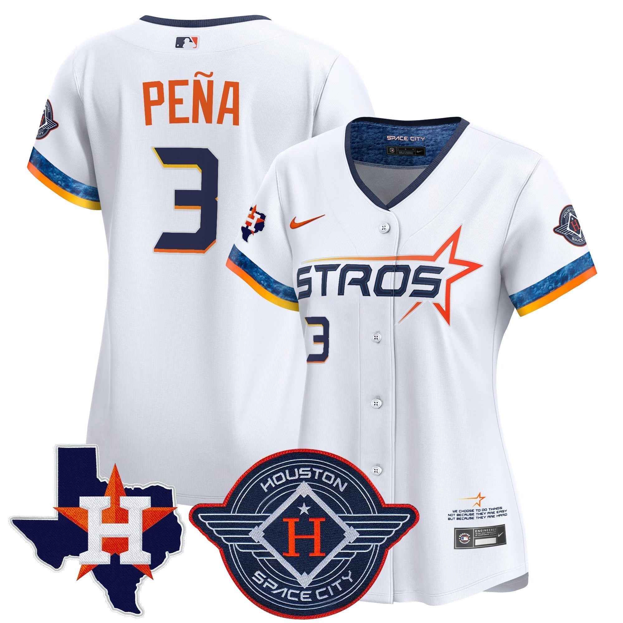 Women's HOU 2025 City Connect Texas Patch Vapor Premier Limited Jersey - Stitched
