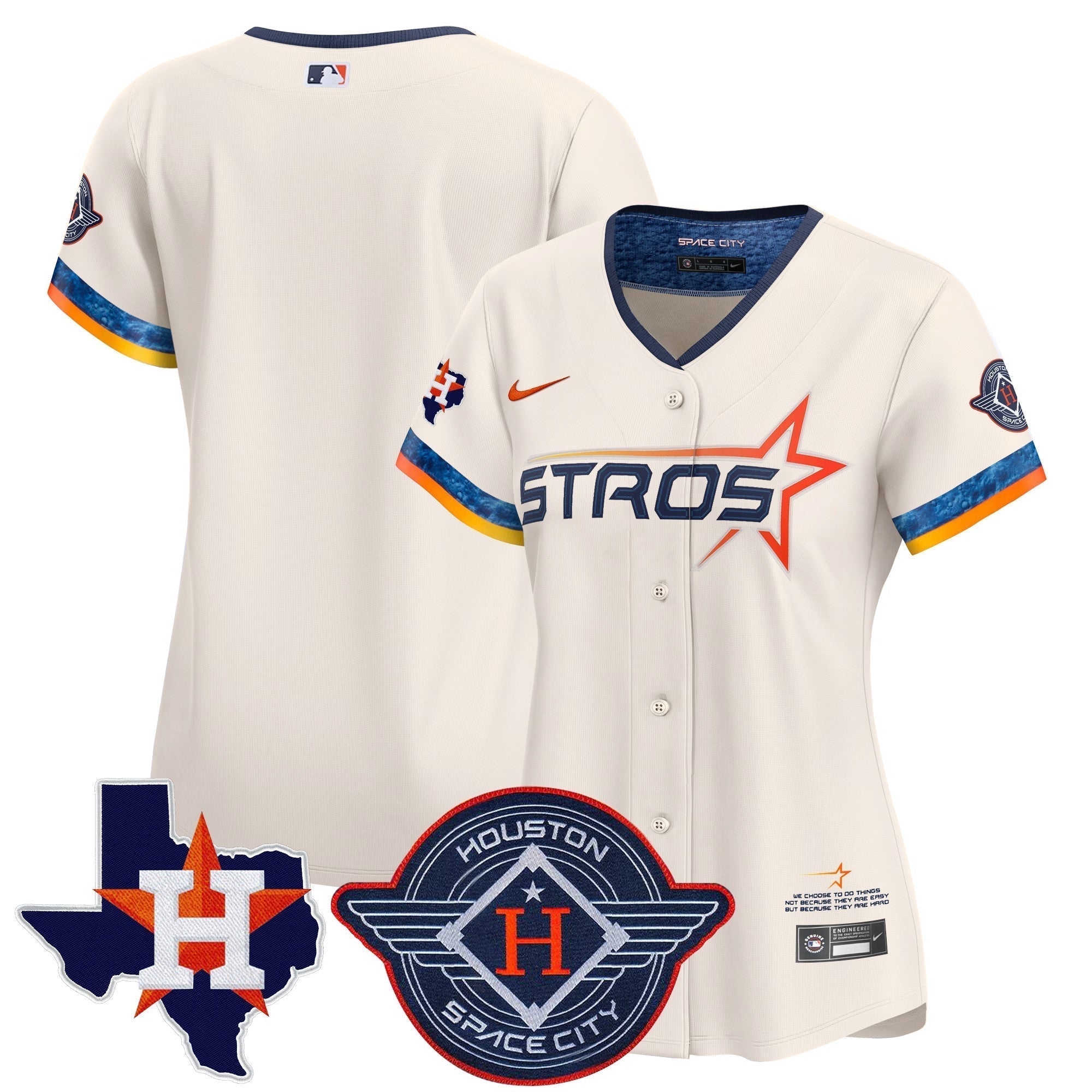 Women's HOU 2025 City Connect Texas Patch Vapor Premier Limited Jersey - Stitched