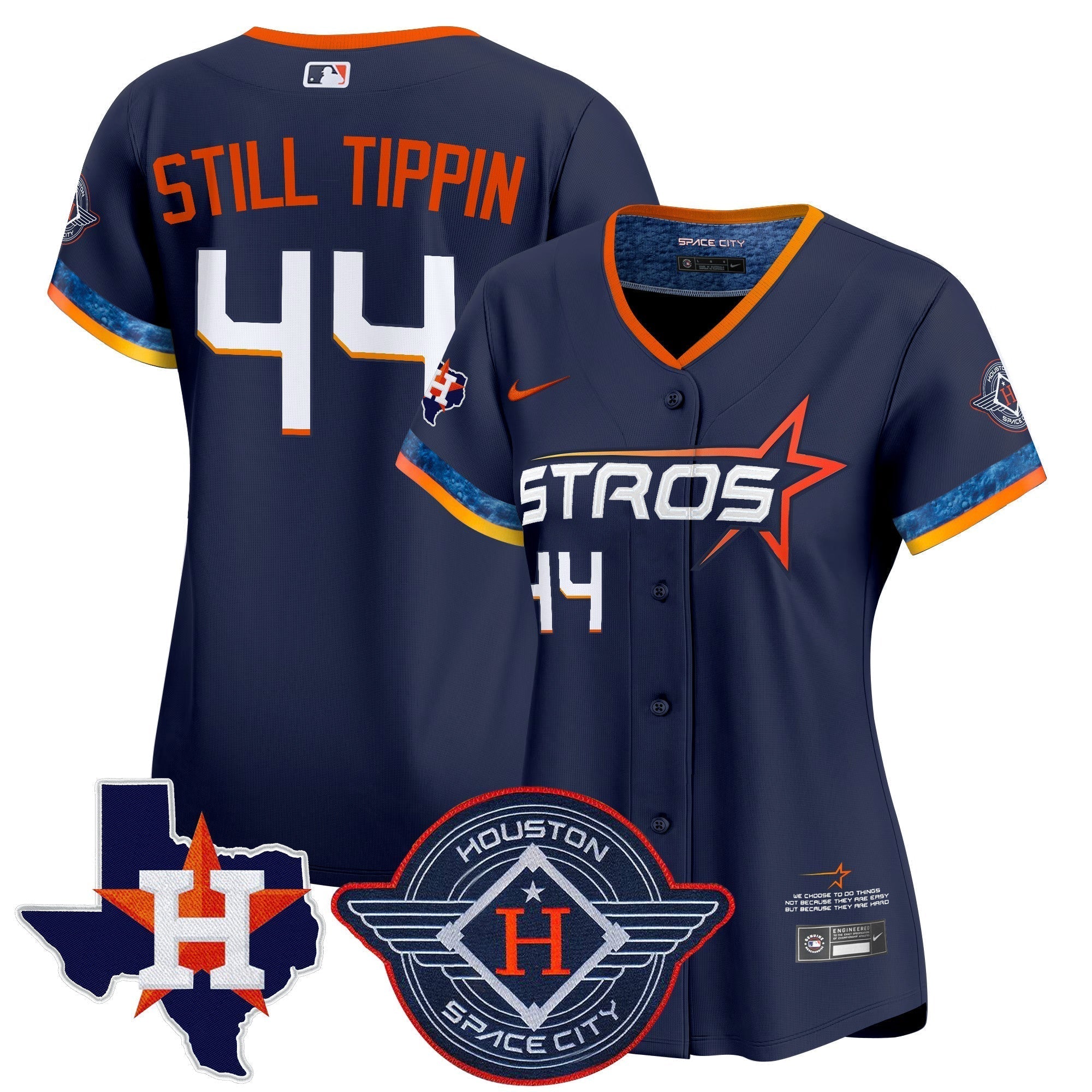 Women's HOU 2025 City Connect Texas Patch Vapor Premier Limited Jersey - Stitched