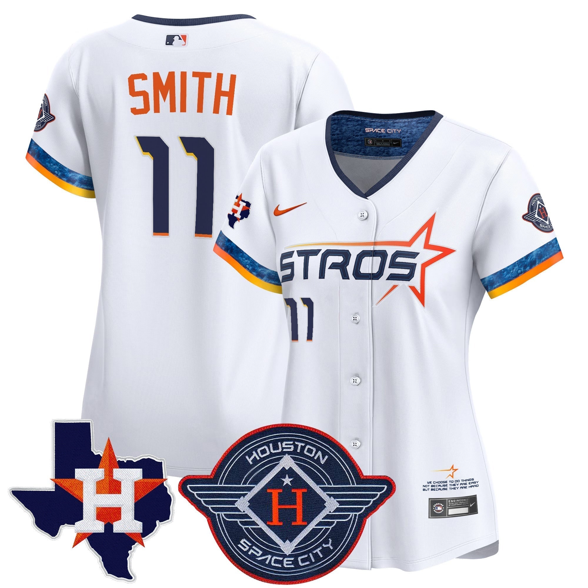Women's HOU 2025 City Connect Texas Patch Vapor Premier Limited Jersey - Stitched