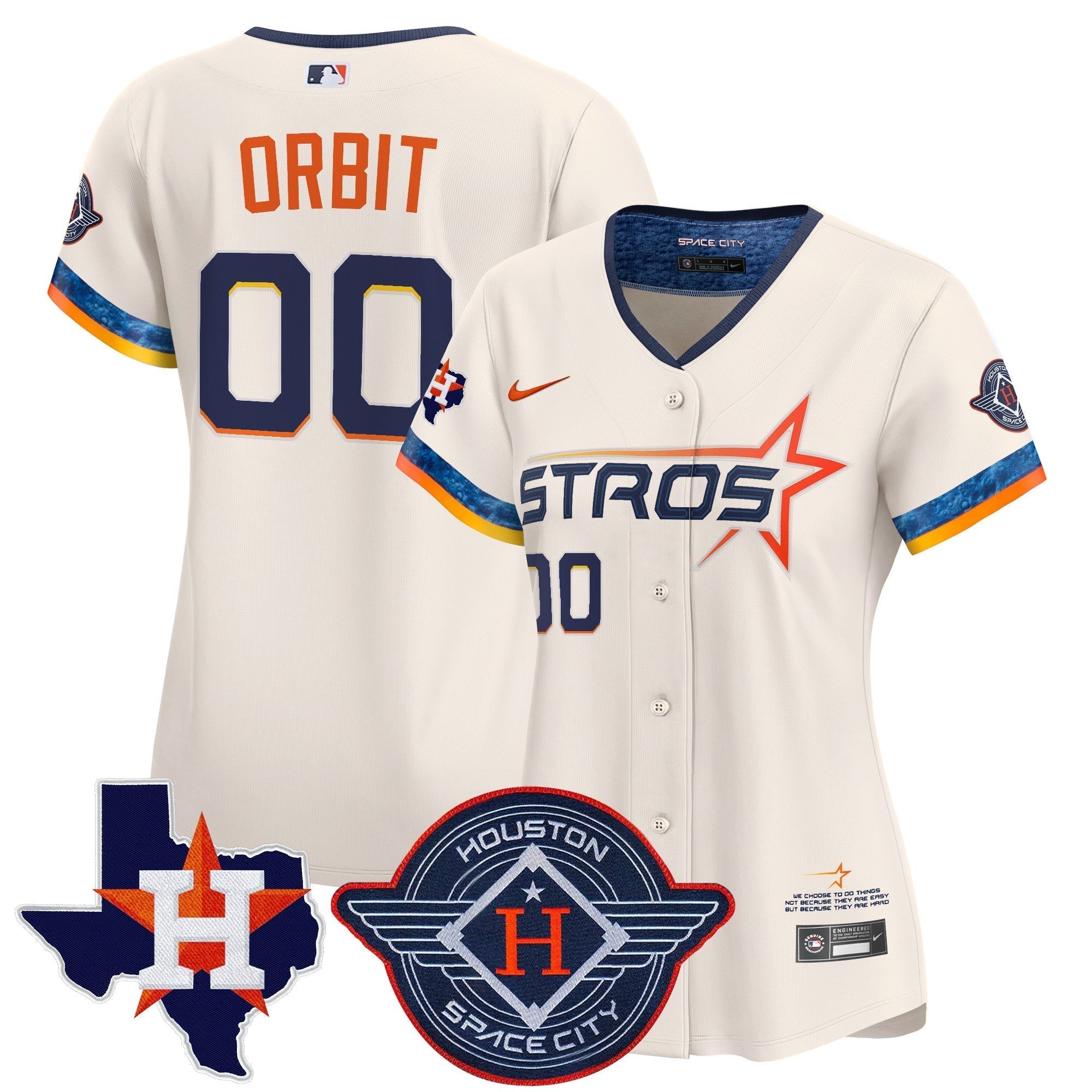 Women's HOU 2025 City Connect Texas Patch Vapor Premier Limited Jersey - Stitched