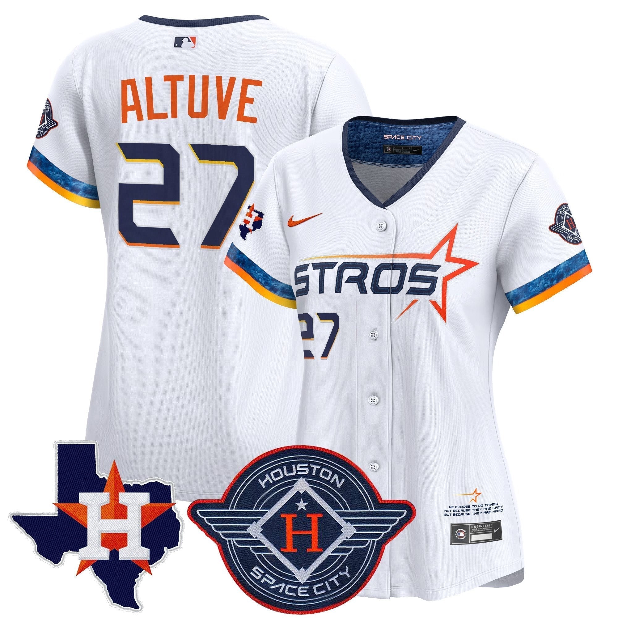 Women's HOU 2025 City Connect Texas Patch Vapor Premier Limited Jersey - Stitched